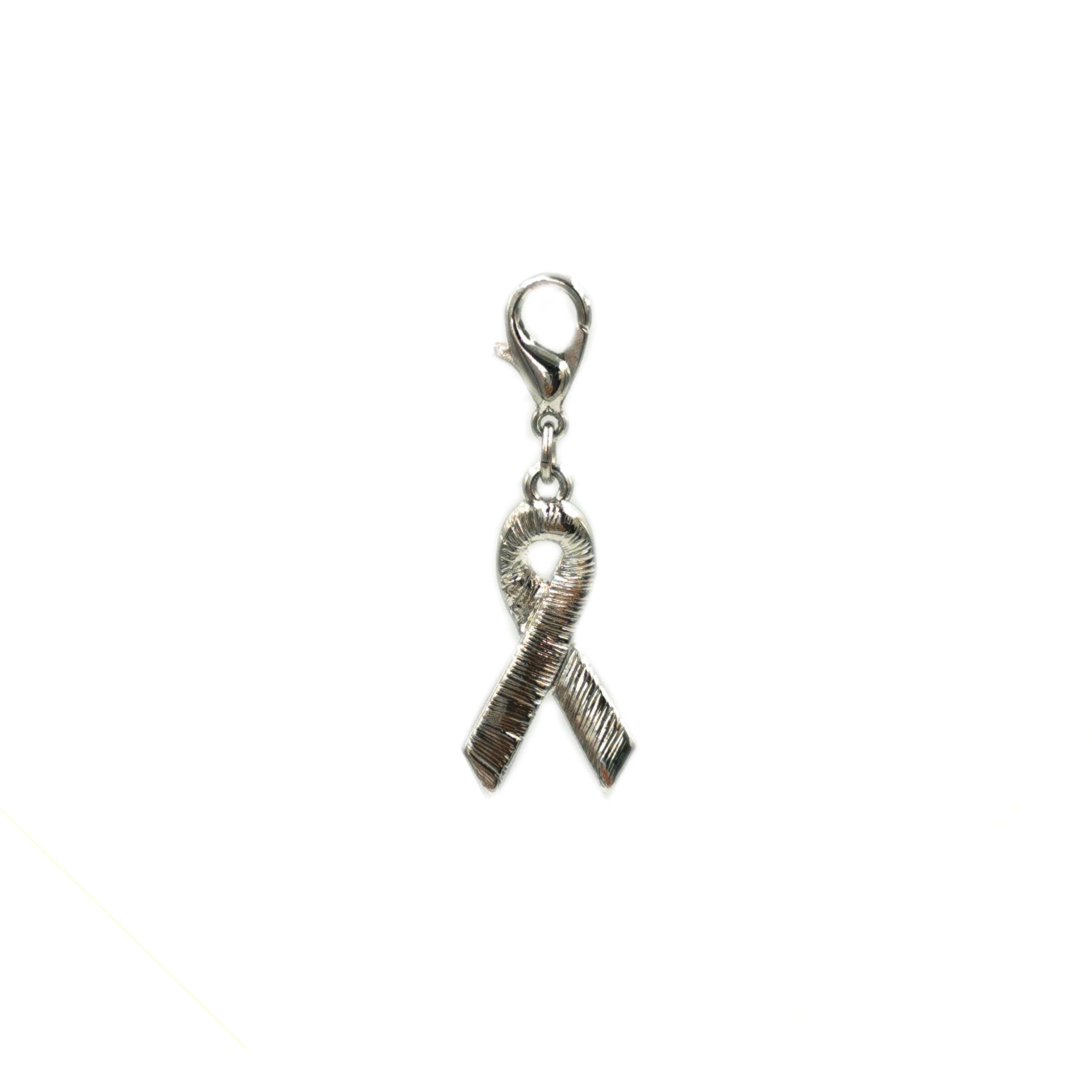 Charmalong™ Pink & Rhodium Ribbon Charm by Bead Landing™