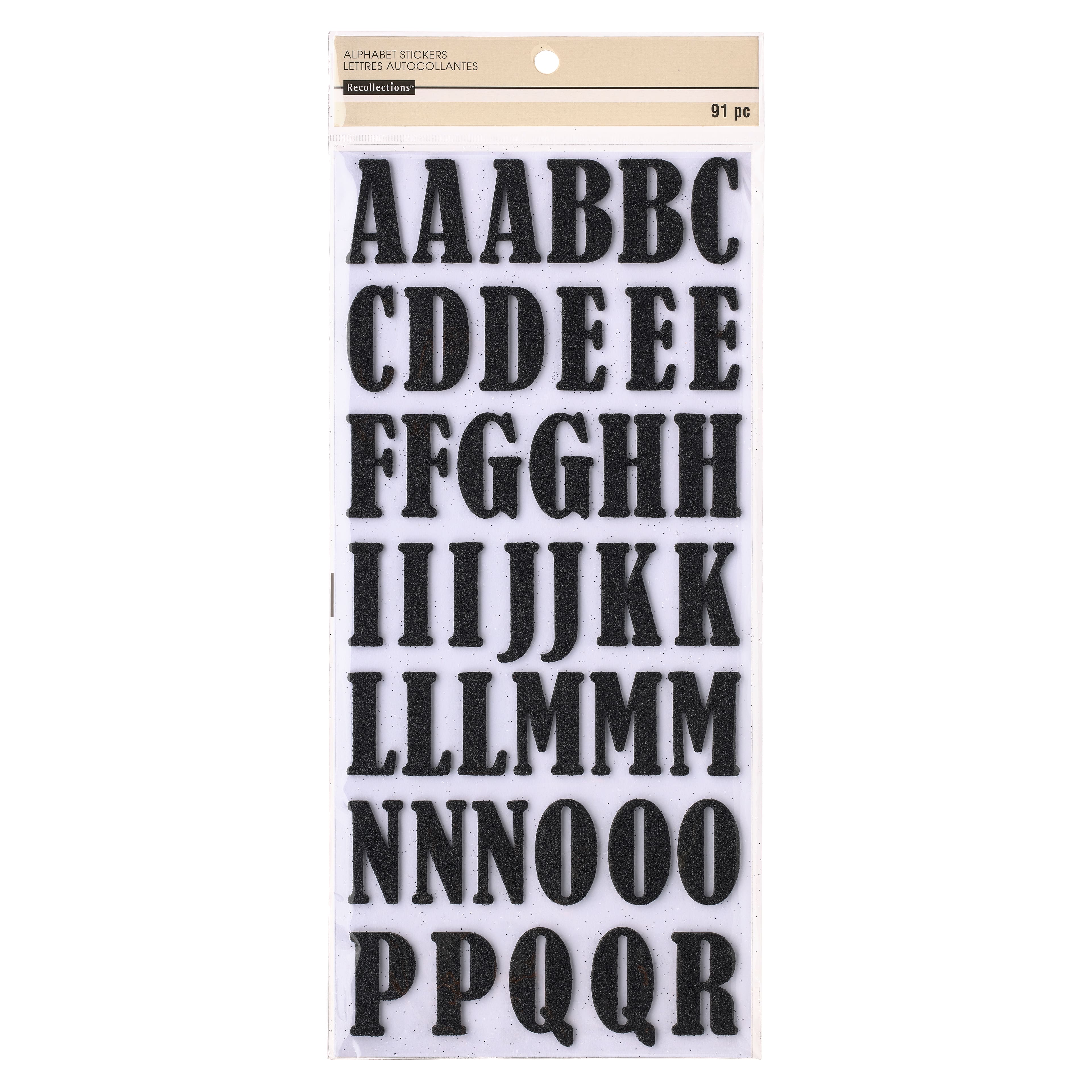 Black Foil Outline Alphabet Stickers by Recollections™