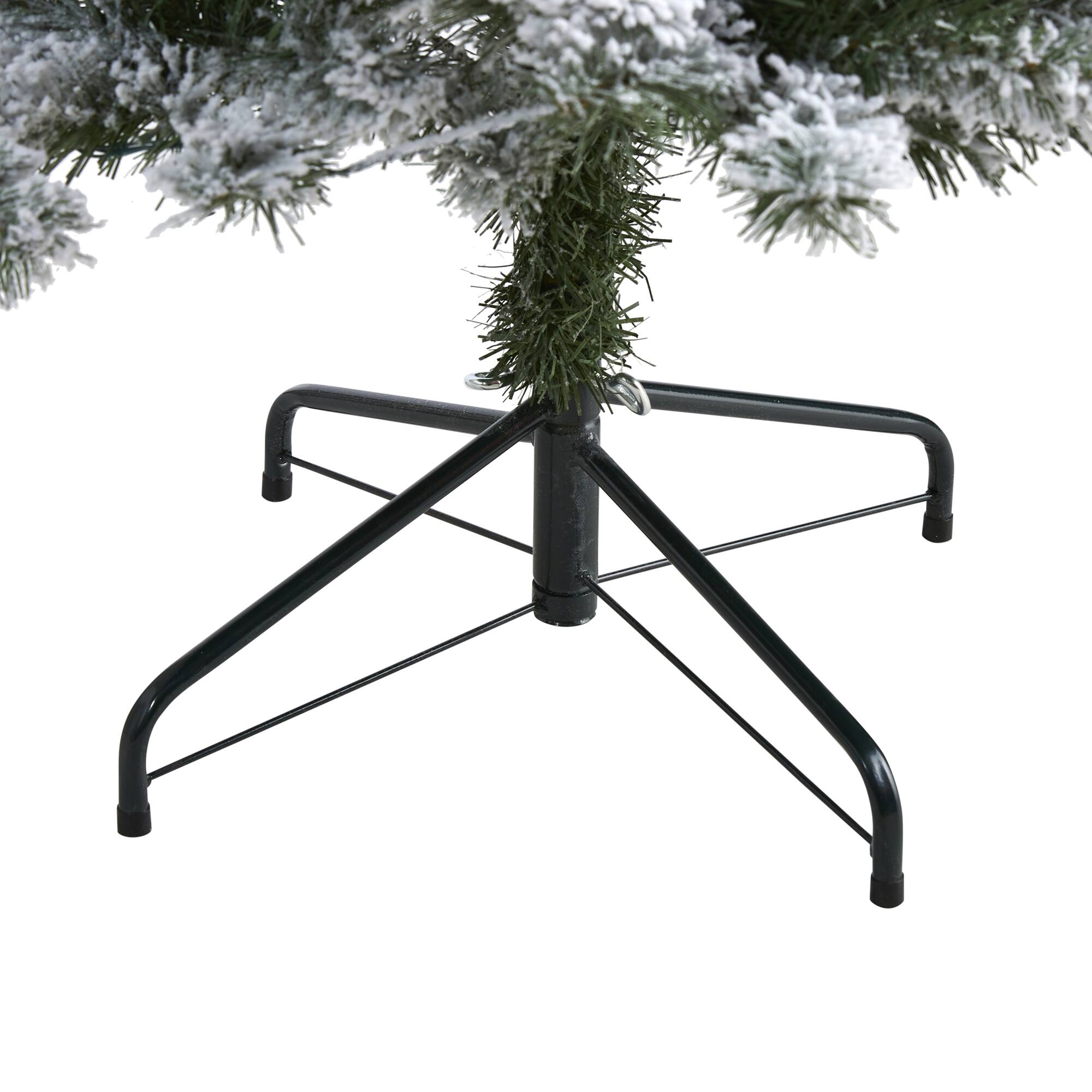 4ft. Pre-Lit Flocked West Virginia Fir Artificial Christmas Tree, Clear LED Lights