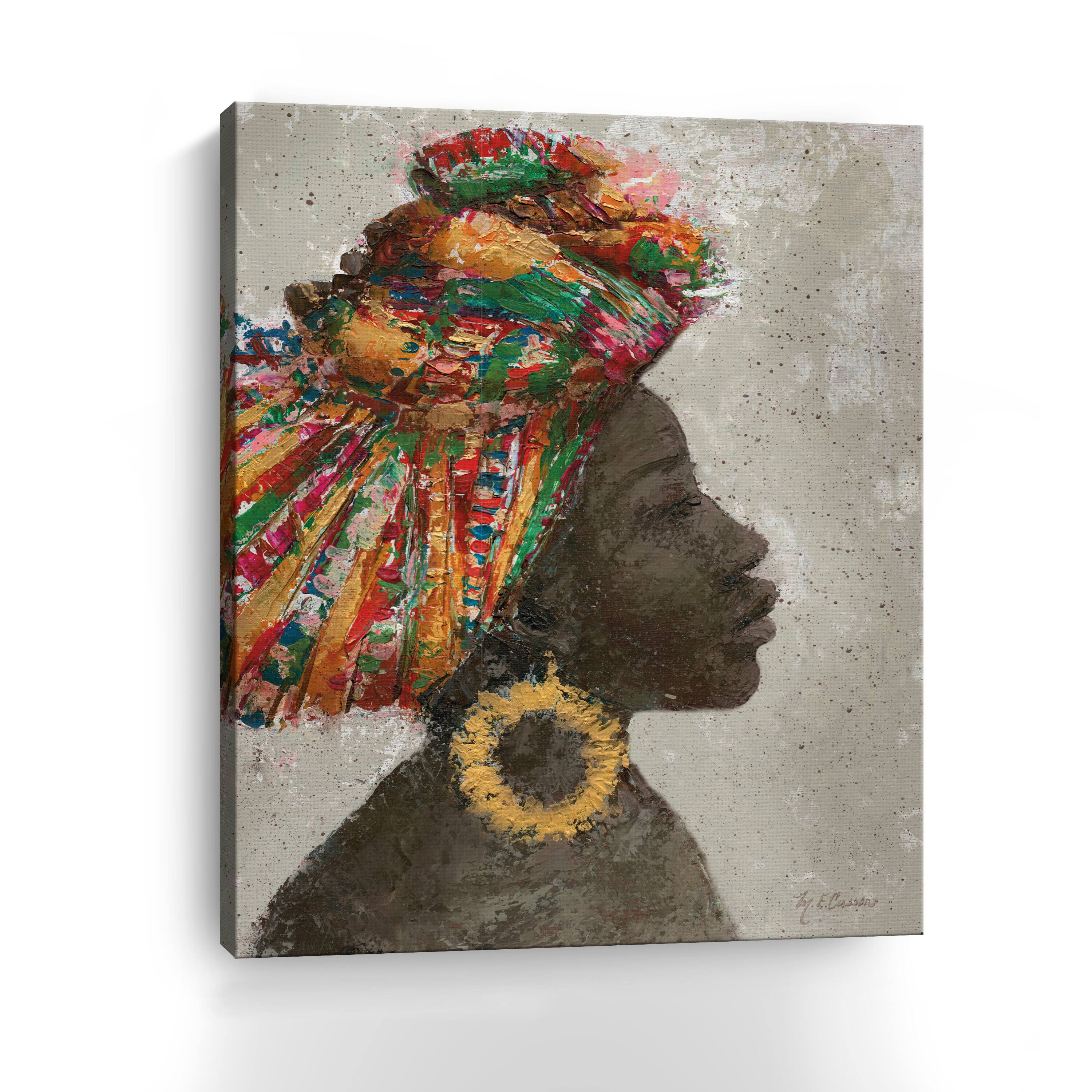 Portrait Of A Woman I (Gold Hoop) Canvas Giclee