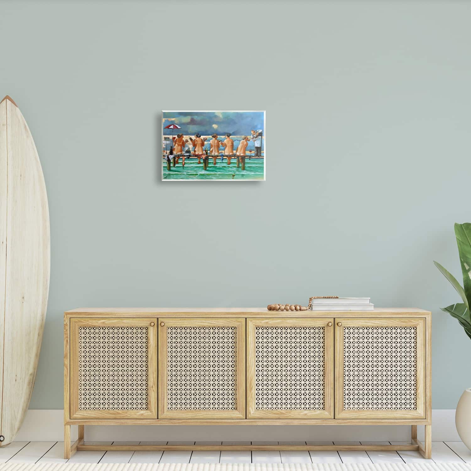 Stupell Industries Women on Dock with Tan Lines Wall Plaque Art