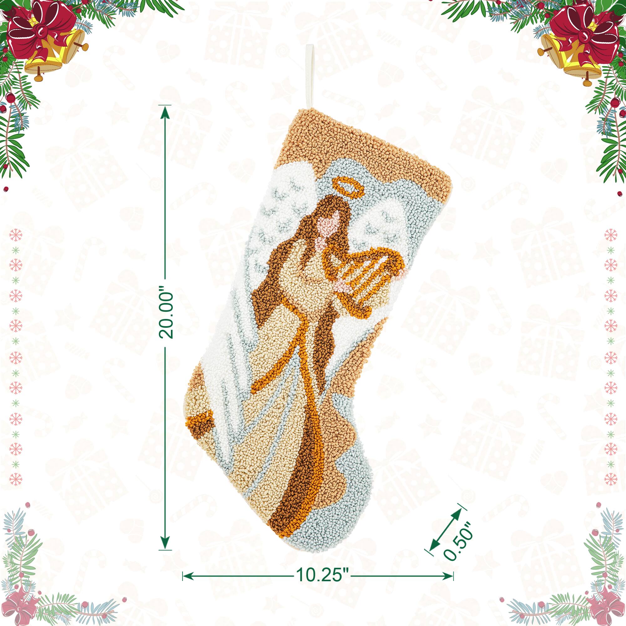 Glitzhome&#xAE; 20&#x22; Angel Hooked Stocking
