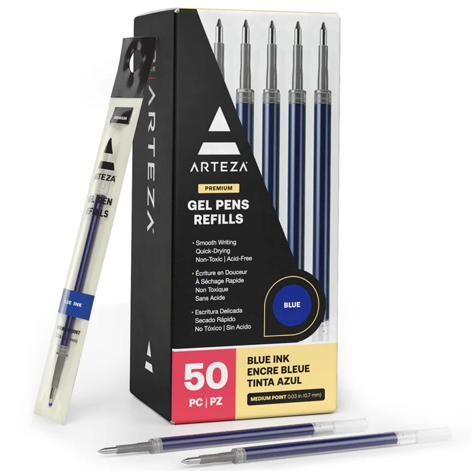 Arteza&#xAE; 0.7mm Blue Gel Pens Refills, 50ct.