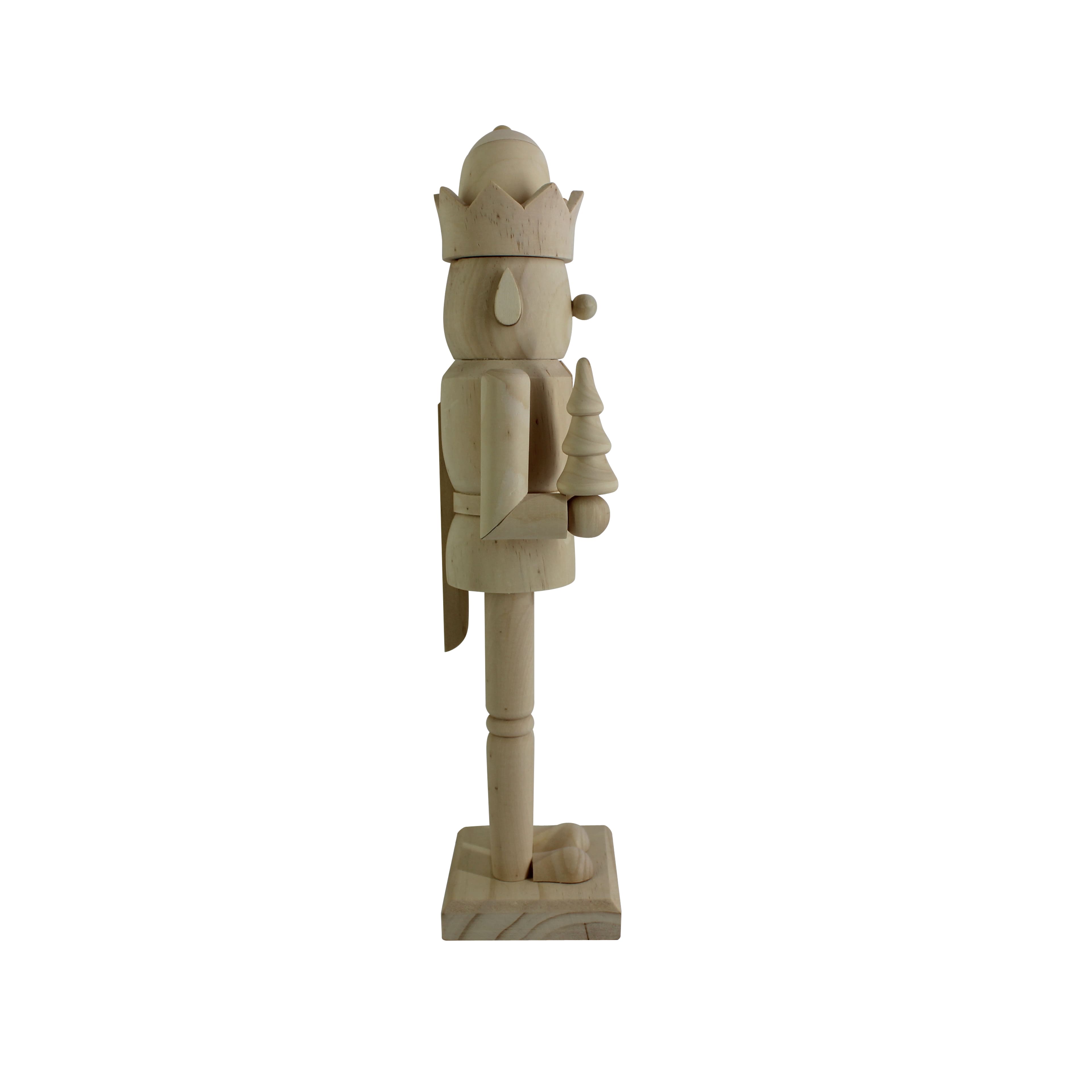 14&#x22; Christmas Elf with Tree DIY Pinewood Nutcracker by Make Market&#xAE;