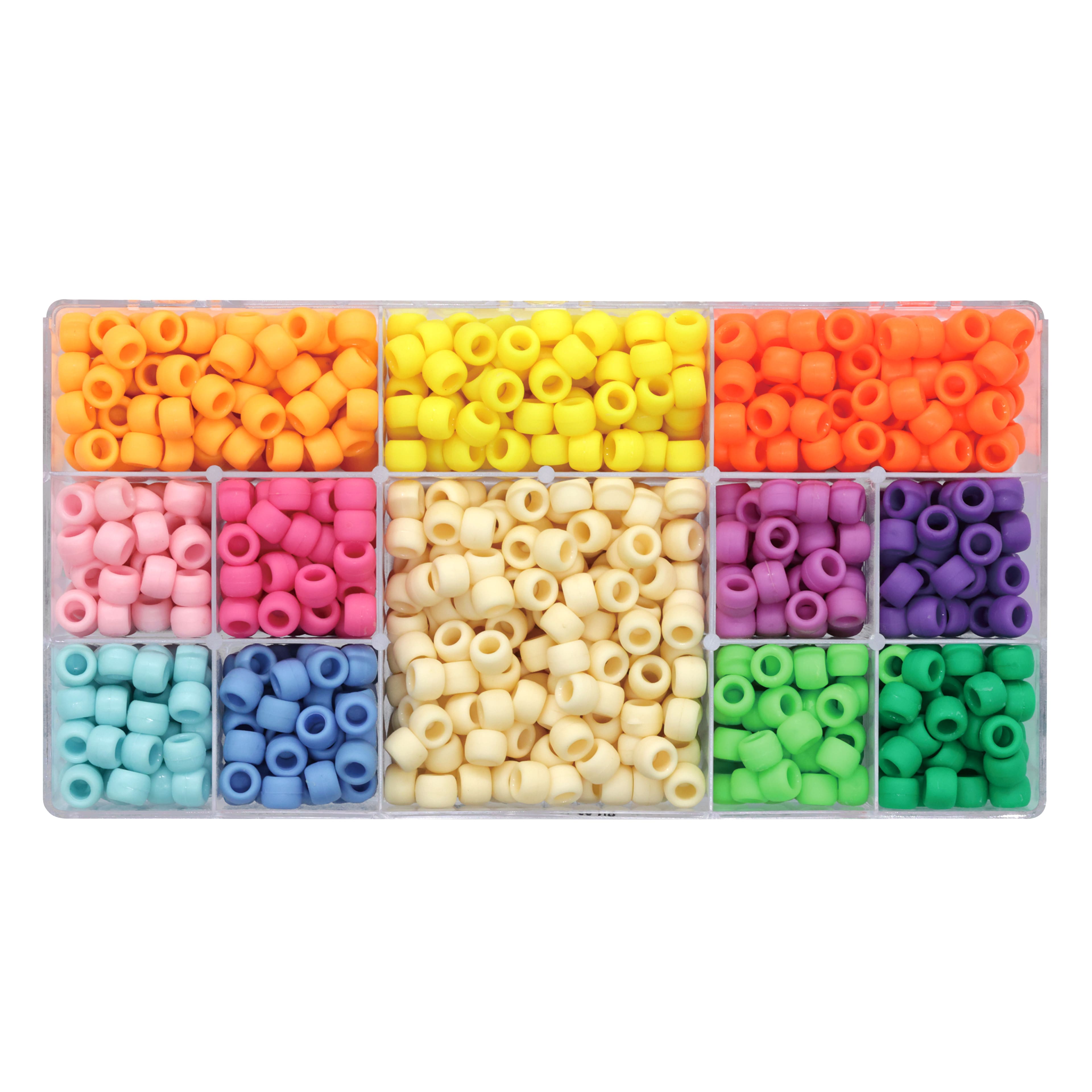 Multicolour Matte Pony Beads by Creatology™, 6mm x 9mm