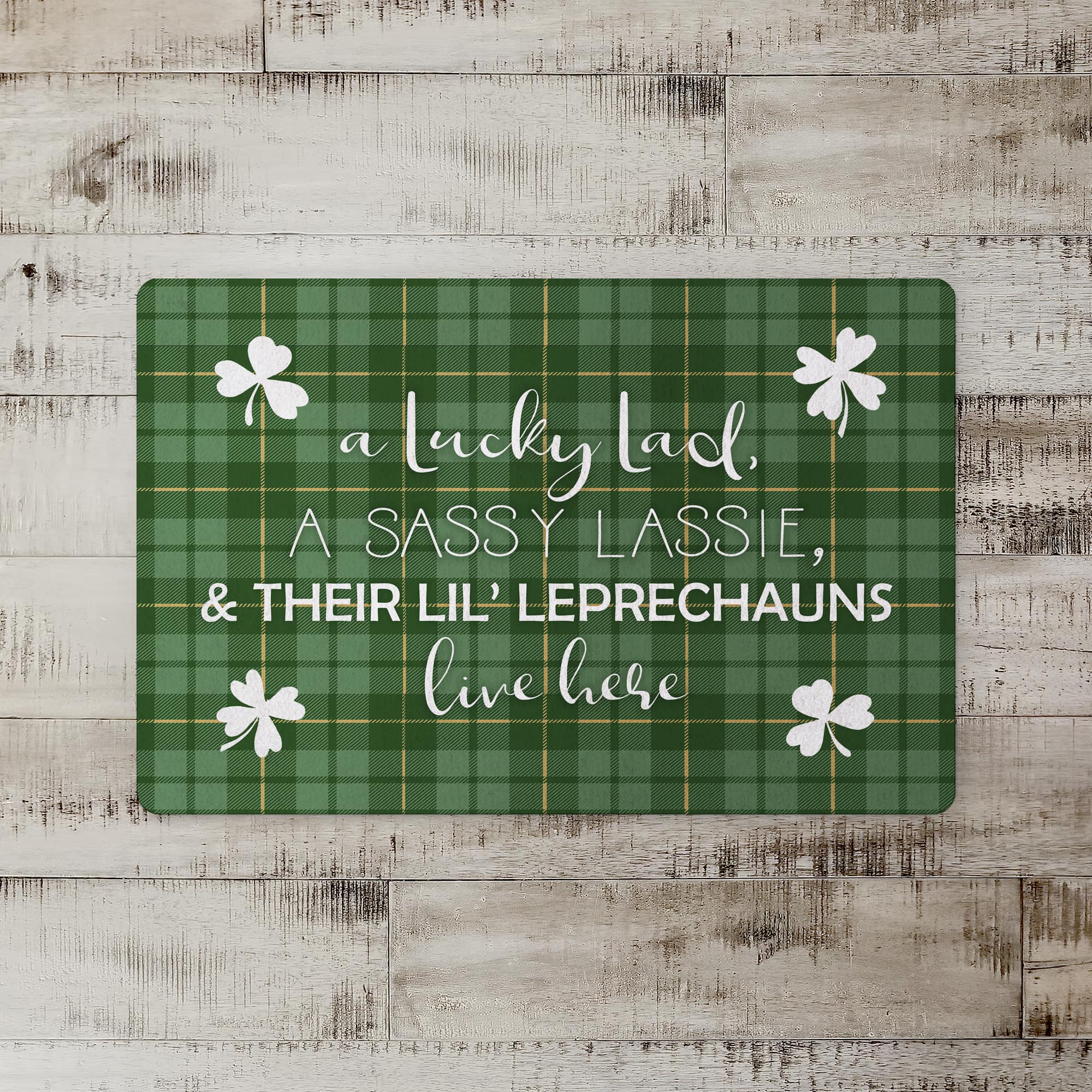 A Lucky Lad and Sassy Lassie 27" x 18" Floor Mat