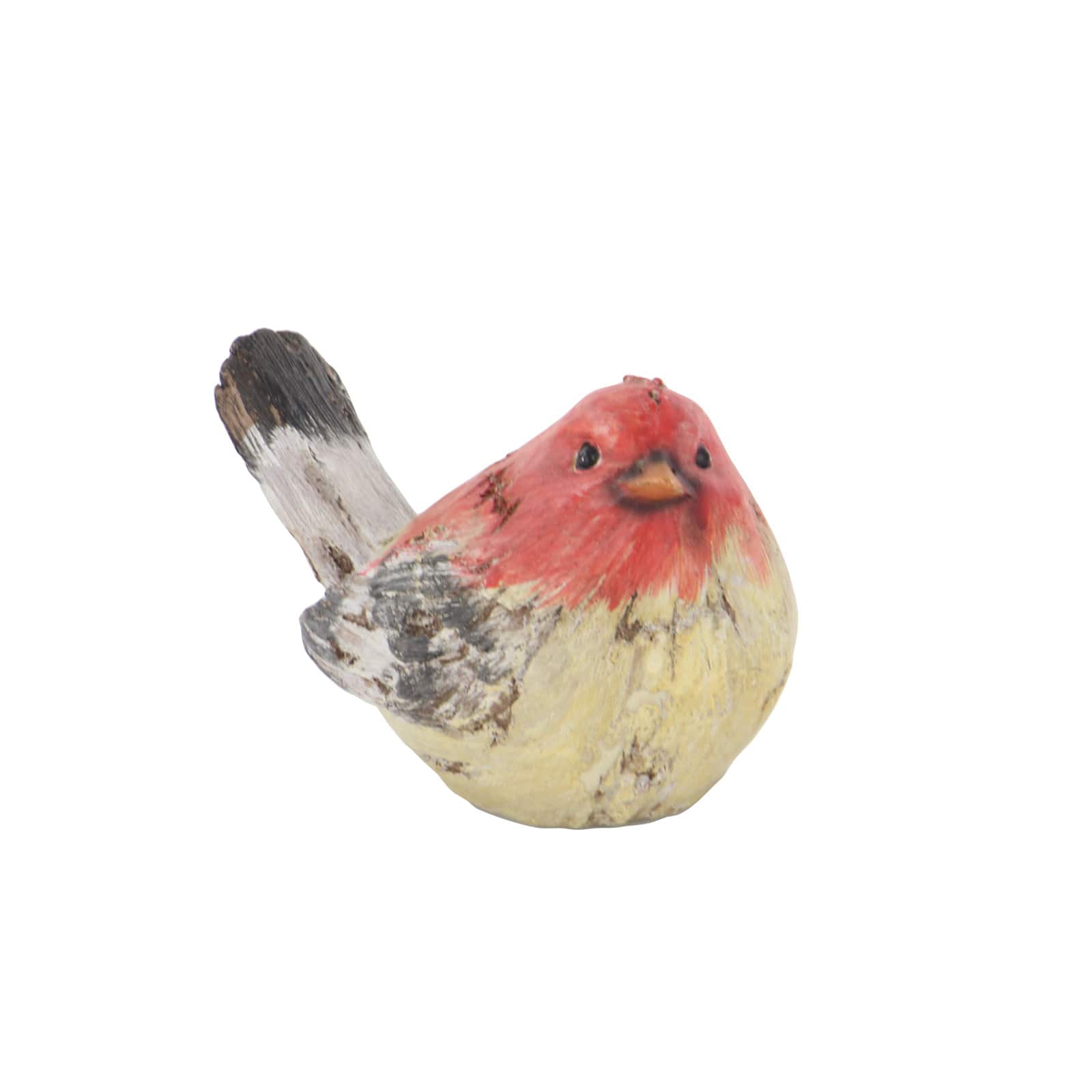 9" Multicolor Rustic Polystone Bird Sculpture Set