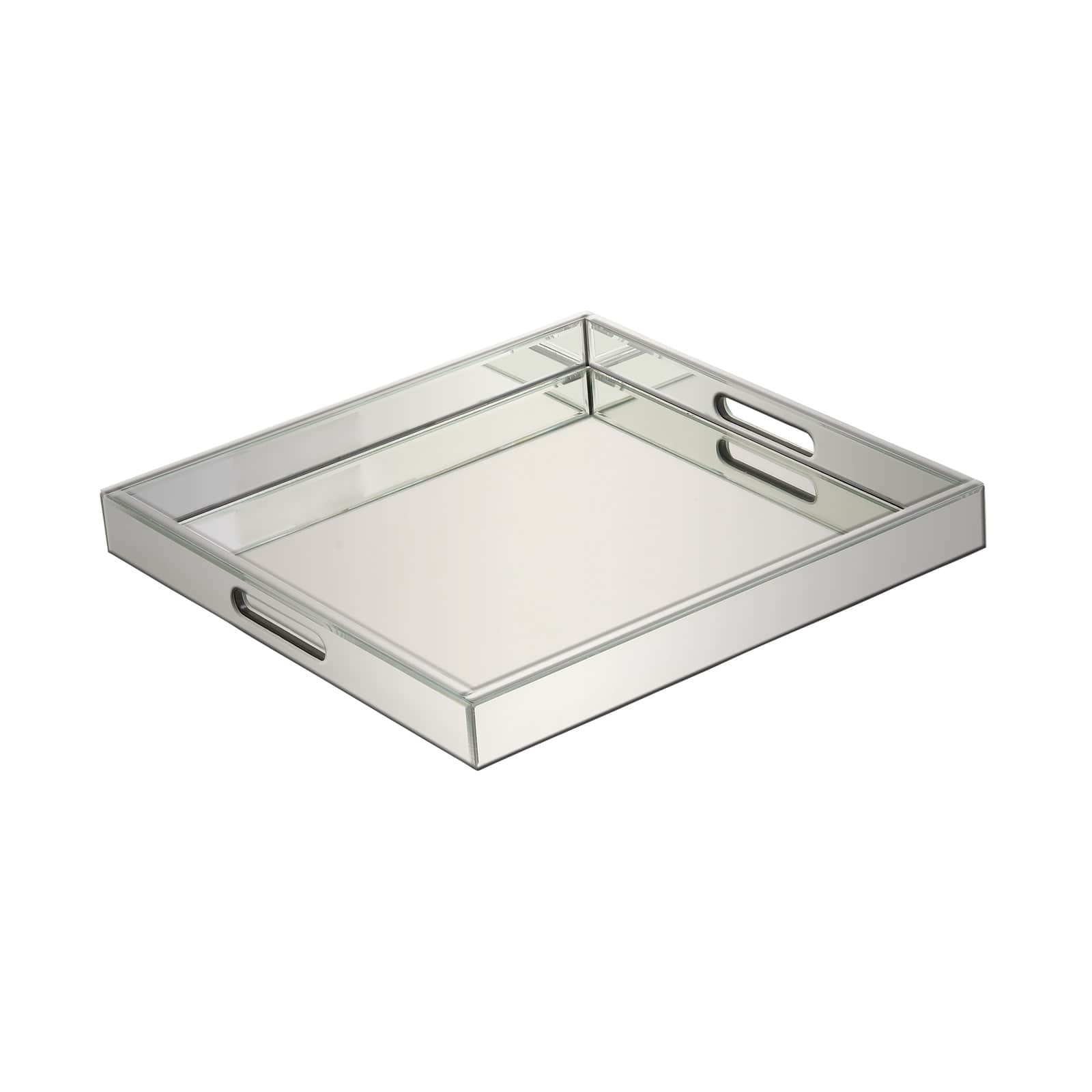 Silver Wood Glam Tray