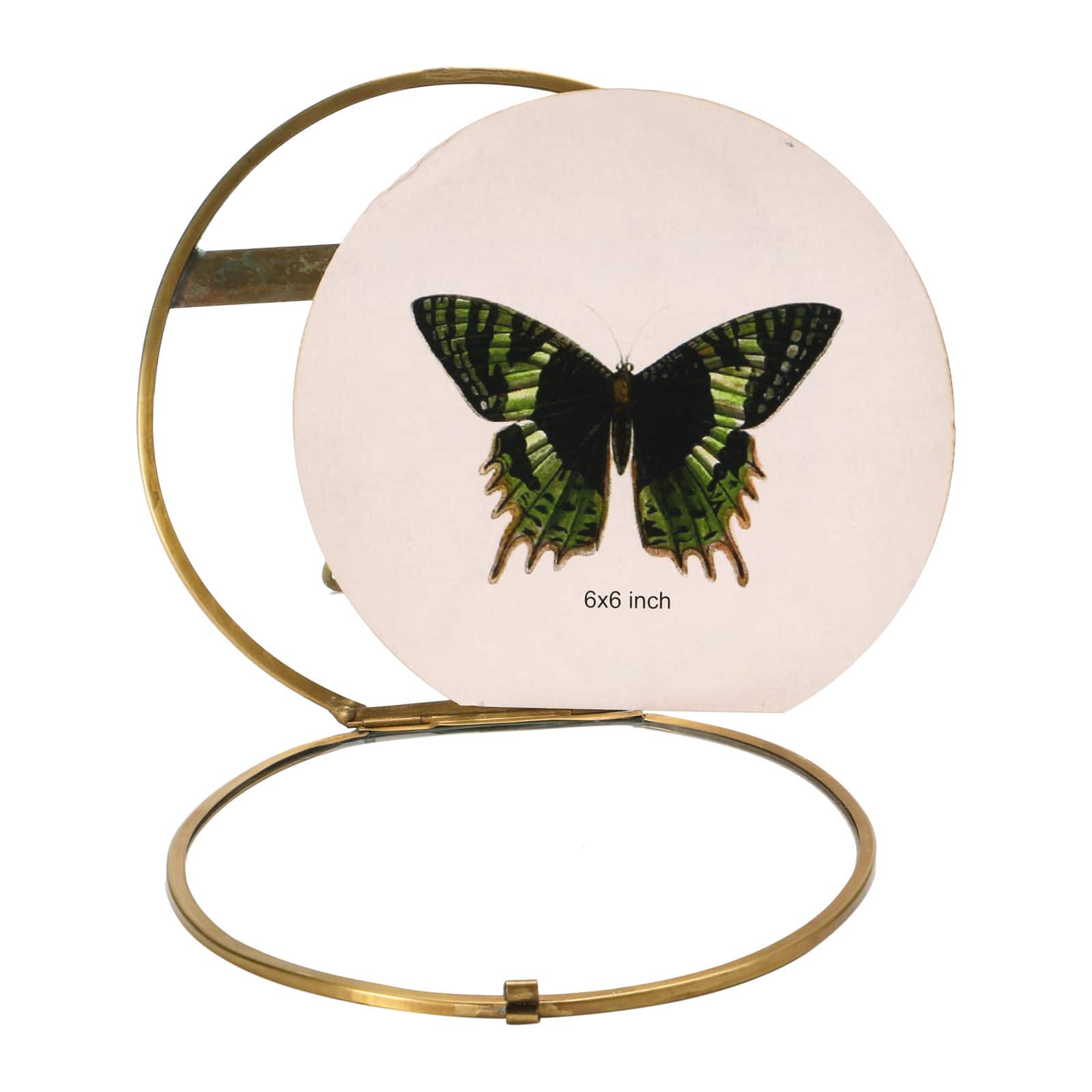 Hello Honey&#xAE; Brass &#x26; Glass 5.5&#x22; x 5.5&#x22; Photo Frame