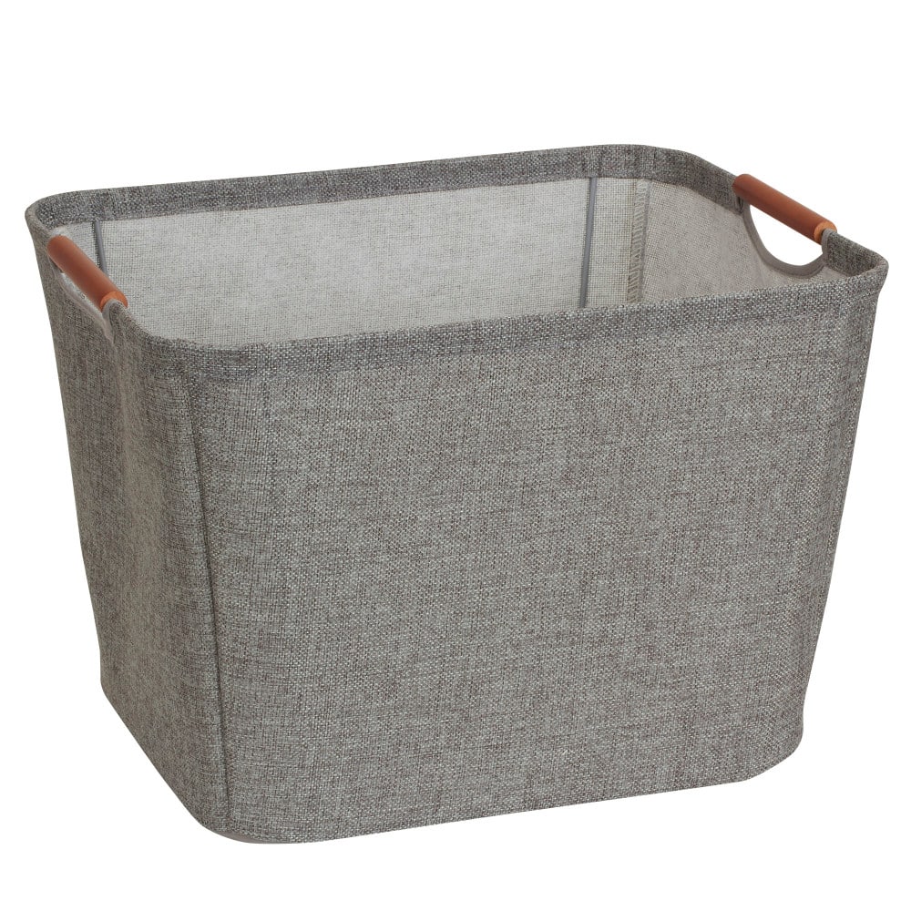 Household Essentials Storage Bin with Wood Handles