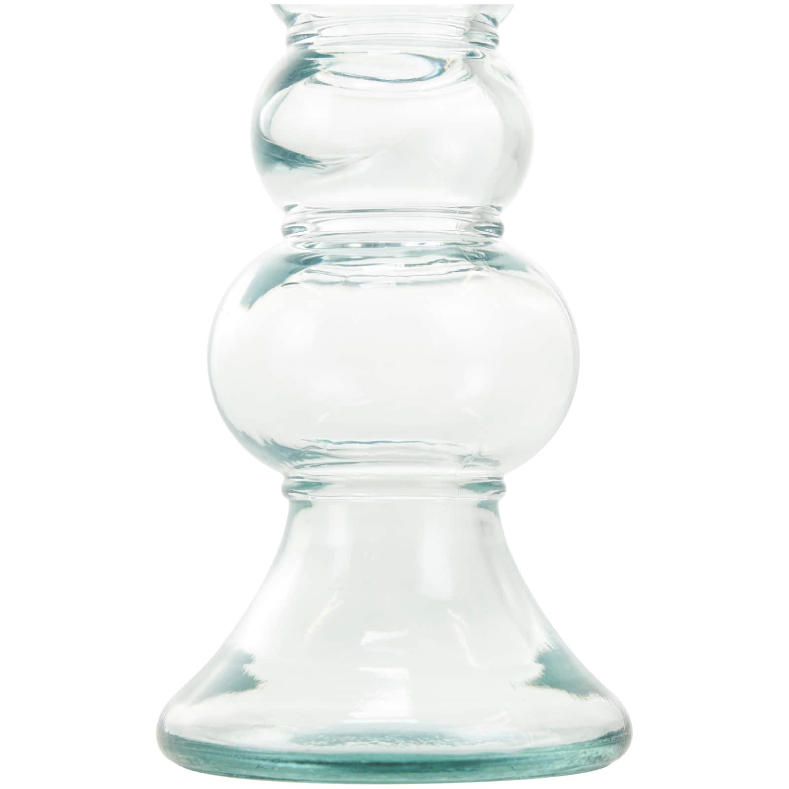 Clear Recycled Glass Candle Holder Set