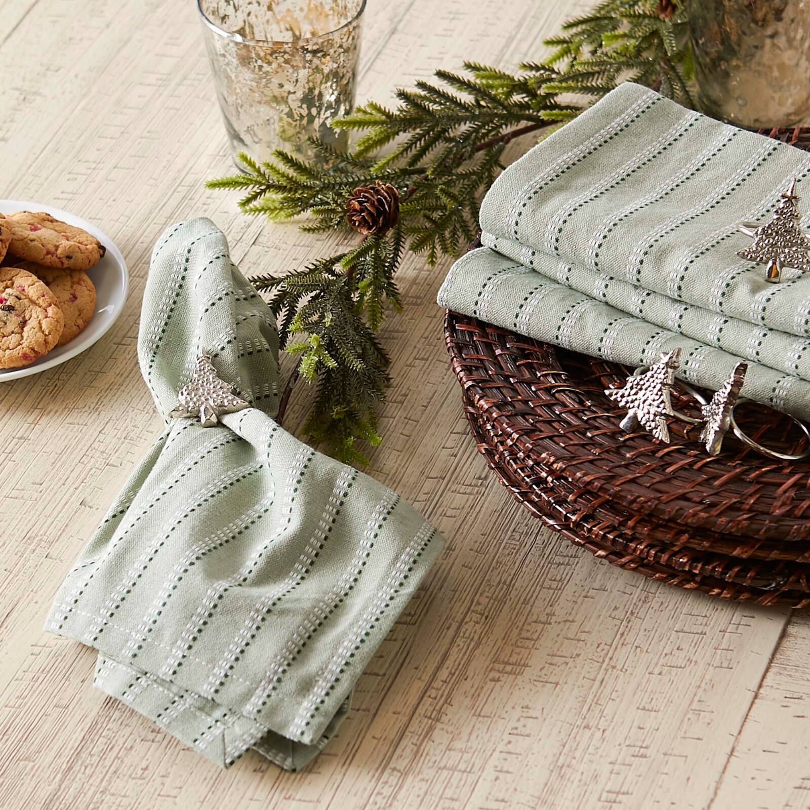 Sprig Dobby Stripe Napkin Set, 6ct.