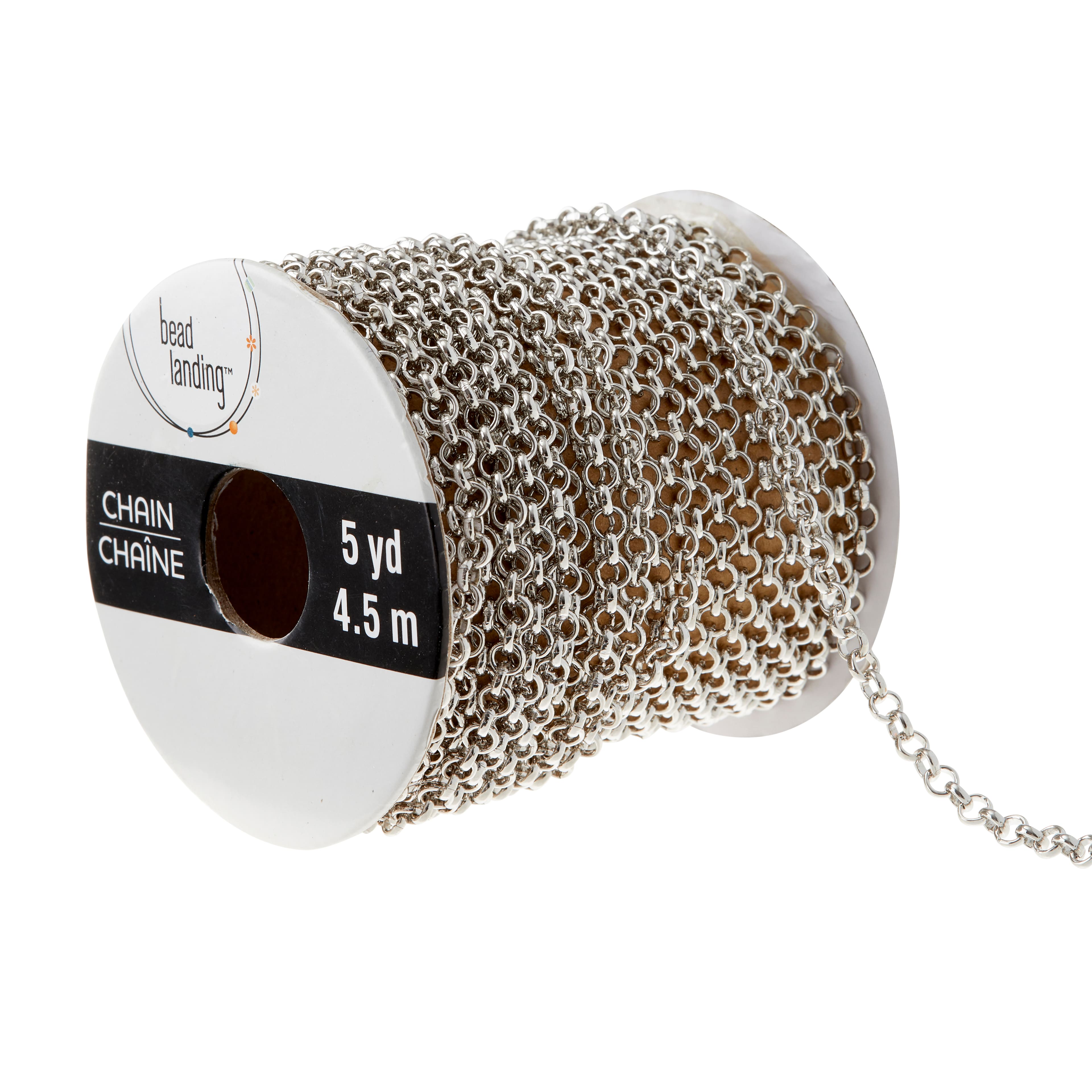 6 Pack: 5yd. Rhodium Chain Spool by Bead Landing&#x2122;