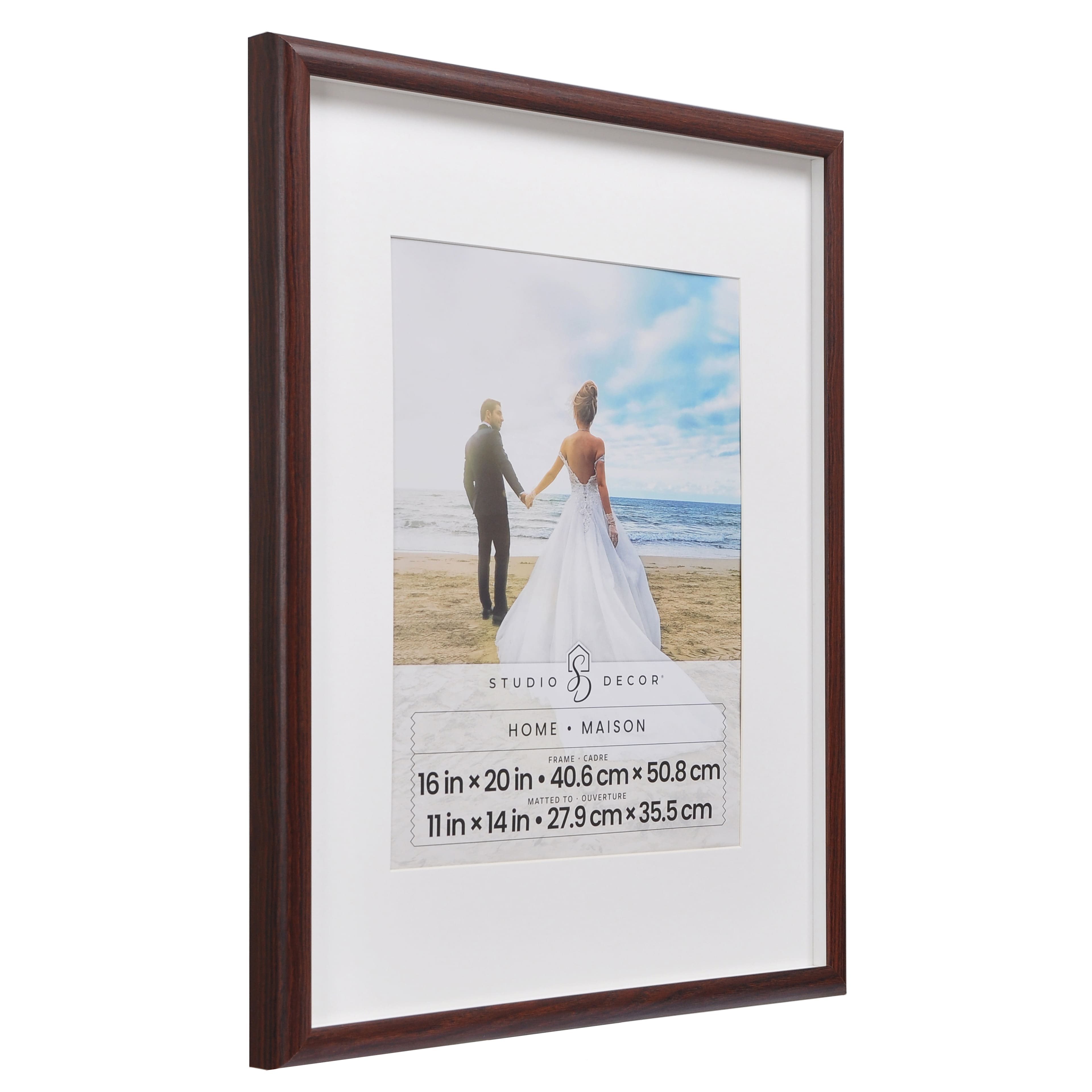 Home Brown Prescott Frame with Mat by Studio D&#xE9;cor&#xAE;