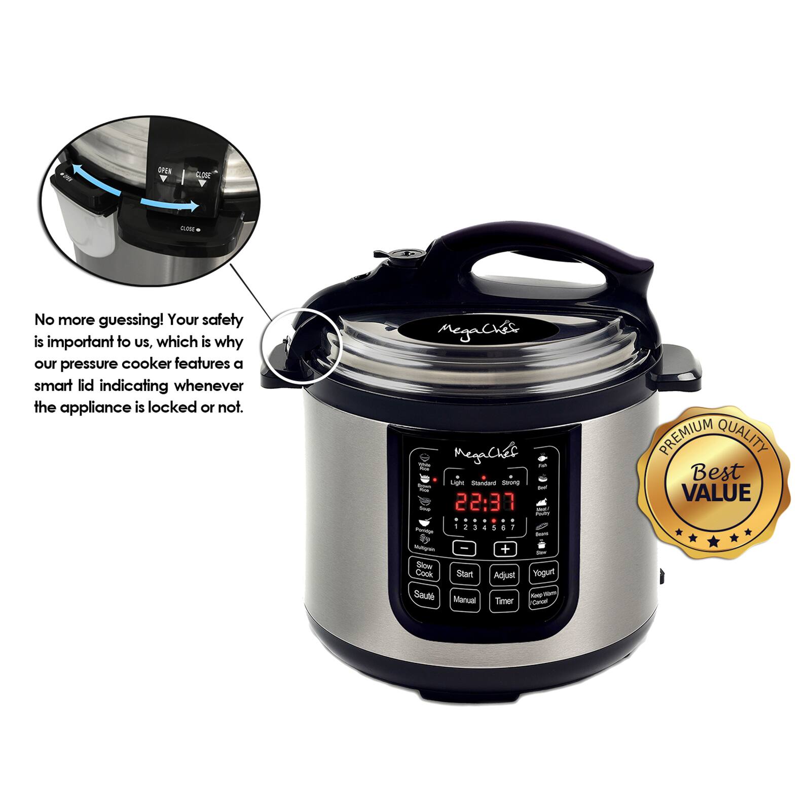 How To Use MasterChef Megachef 8-Qt. Digital Pressure Cooker