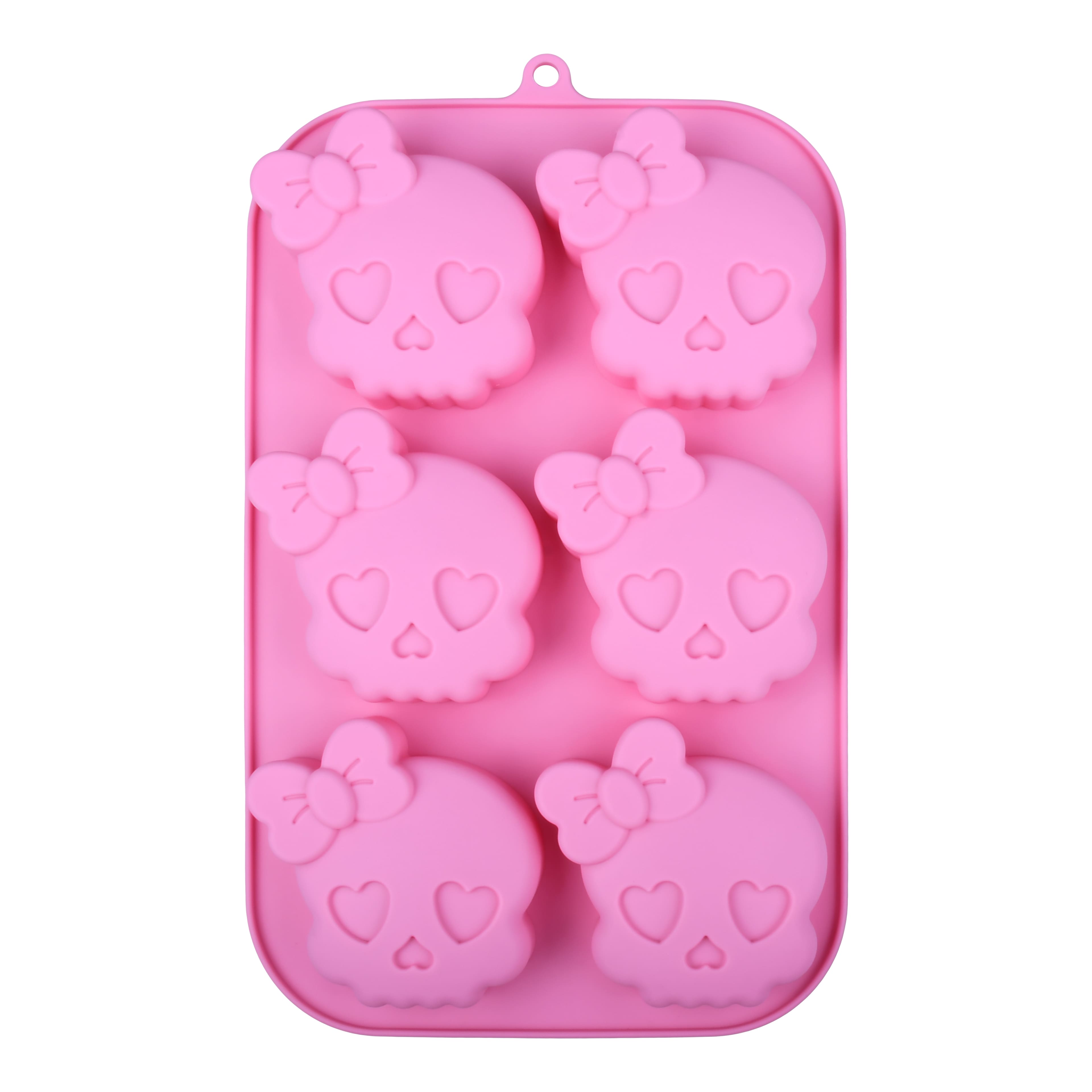 Skull with Bow Silicone Treat Mold by Makery&#x2122;