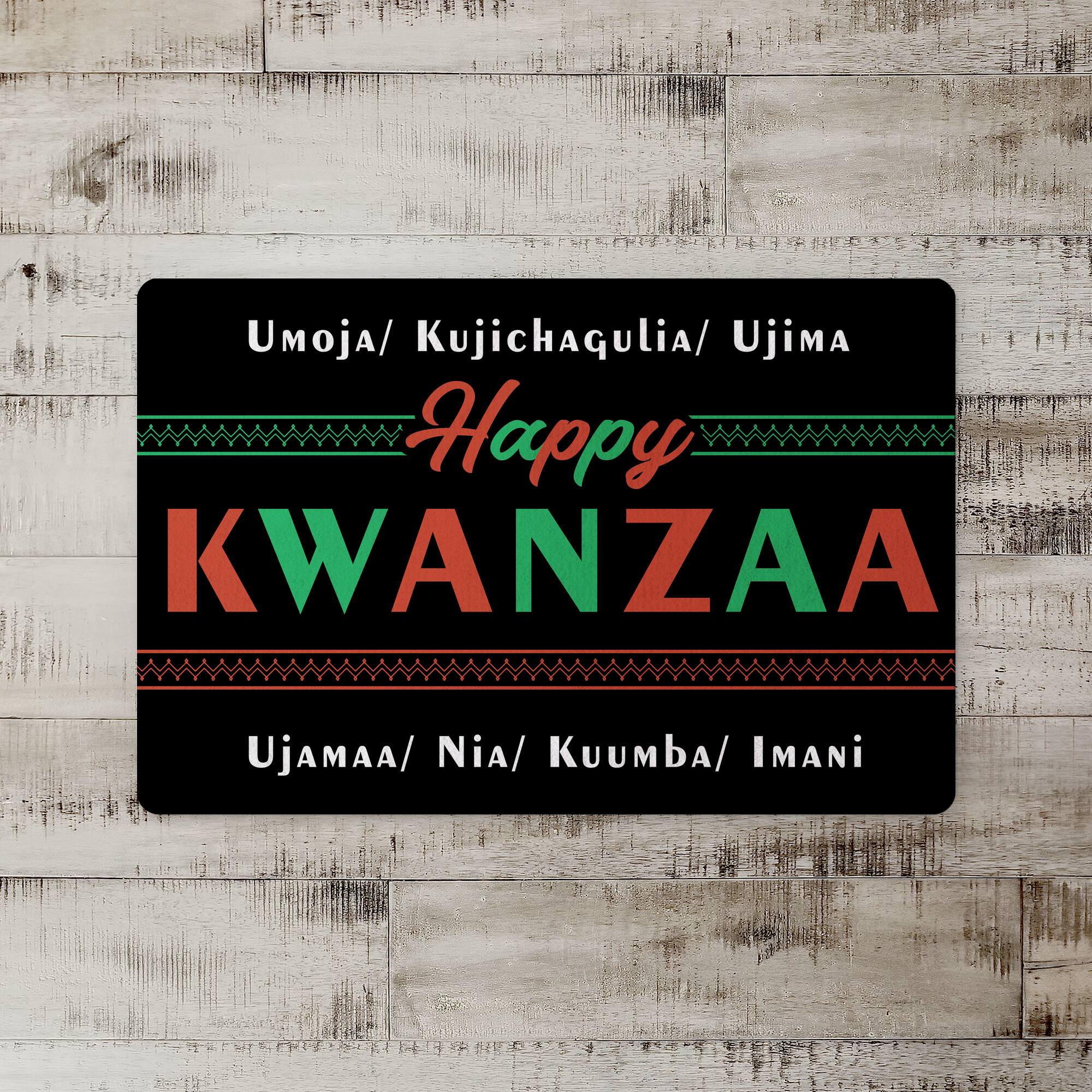 Happy Kwanzaa Floor Mat