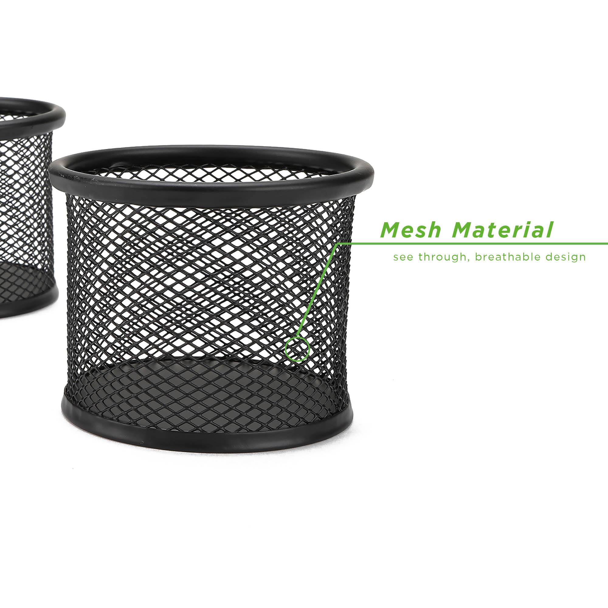 Mind Reader 3 Pack Black Mesh Paper Clip Holder