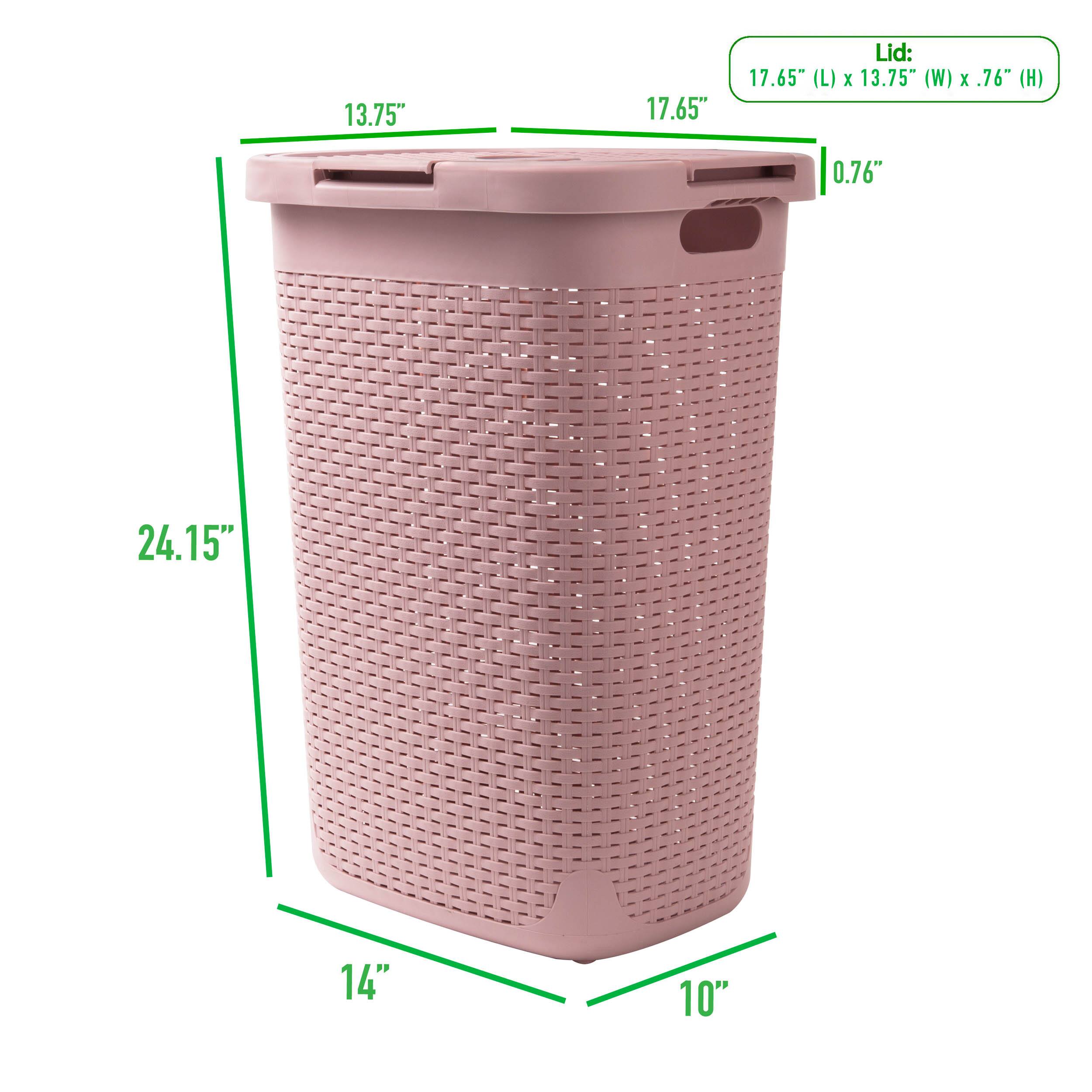 Mind Reader 60L Hamper Laundry Basket with Cutout Handles