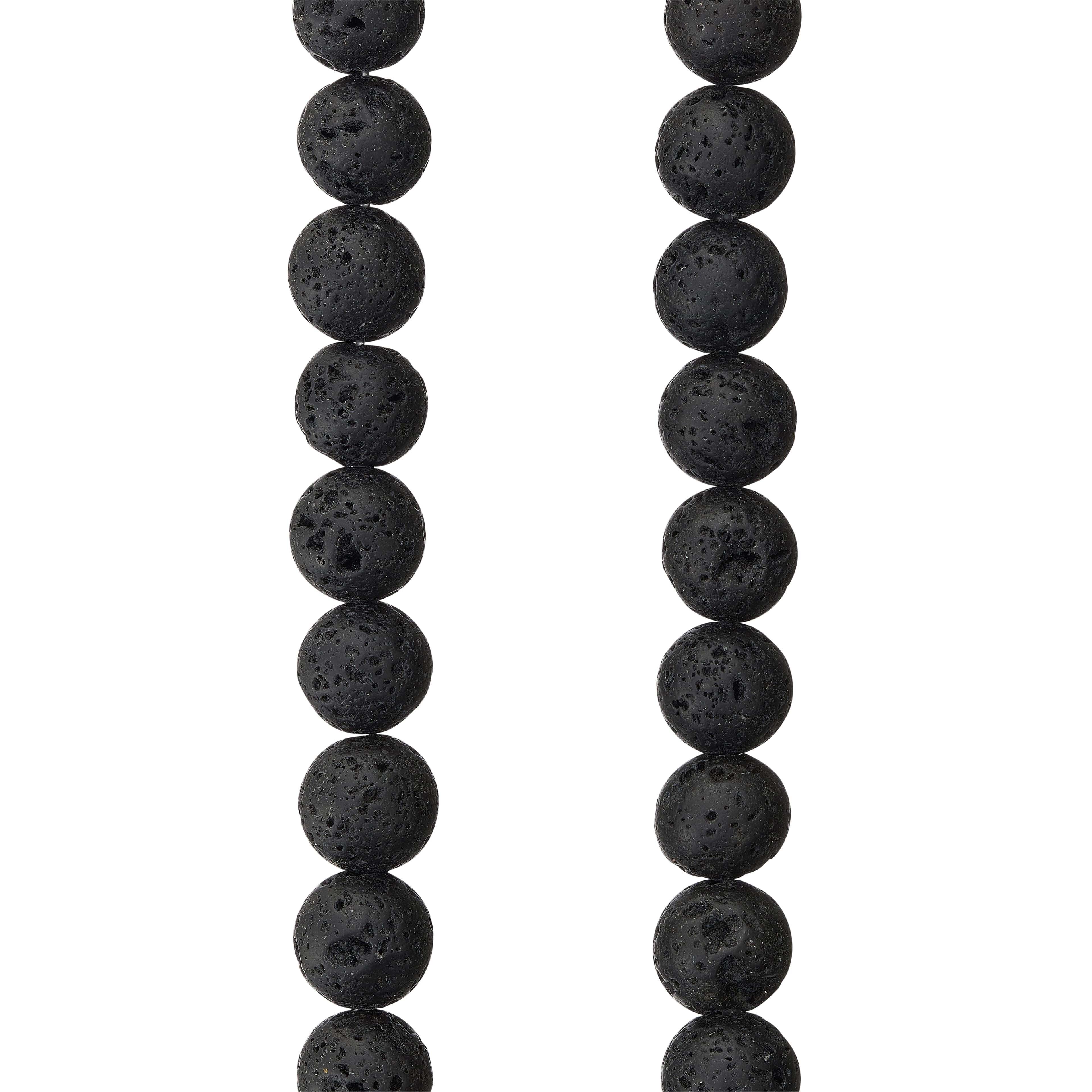 49 BULK Beads Black Lava Beads Natural Lava 8mm Beads Wholesale