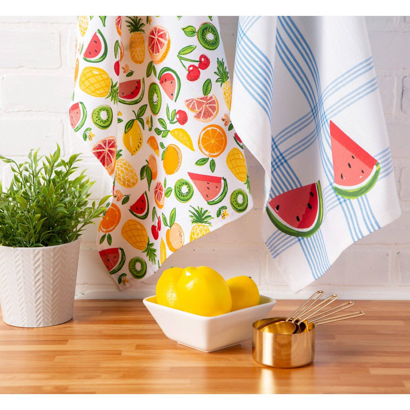 DII® Fruity Slice Print Dishtowel, 2ct.