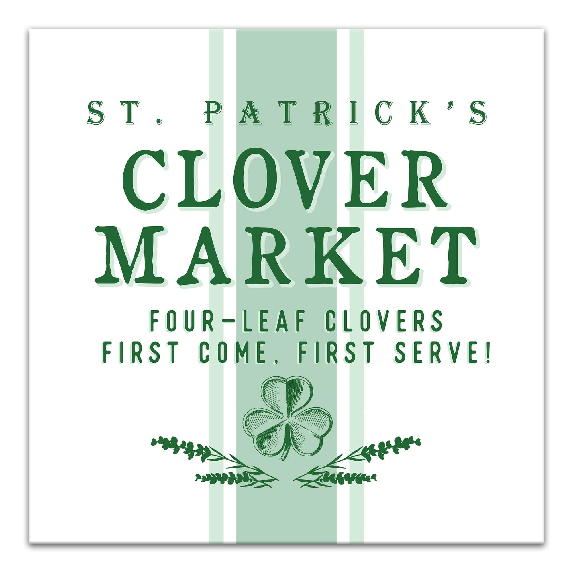 St. Patrick&#x27;s Clover Market Canvas Wall Art