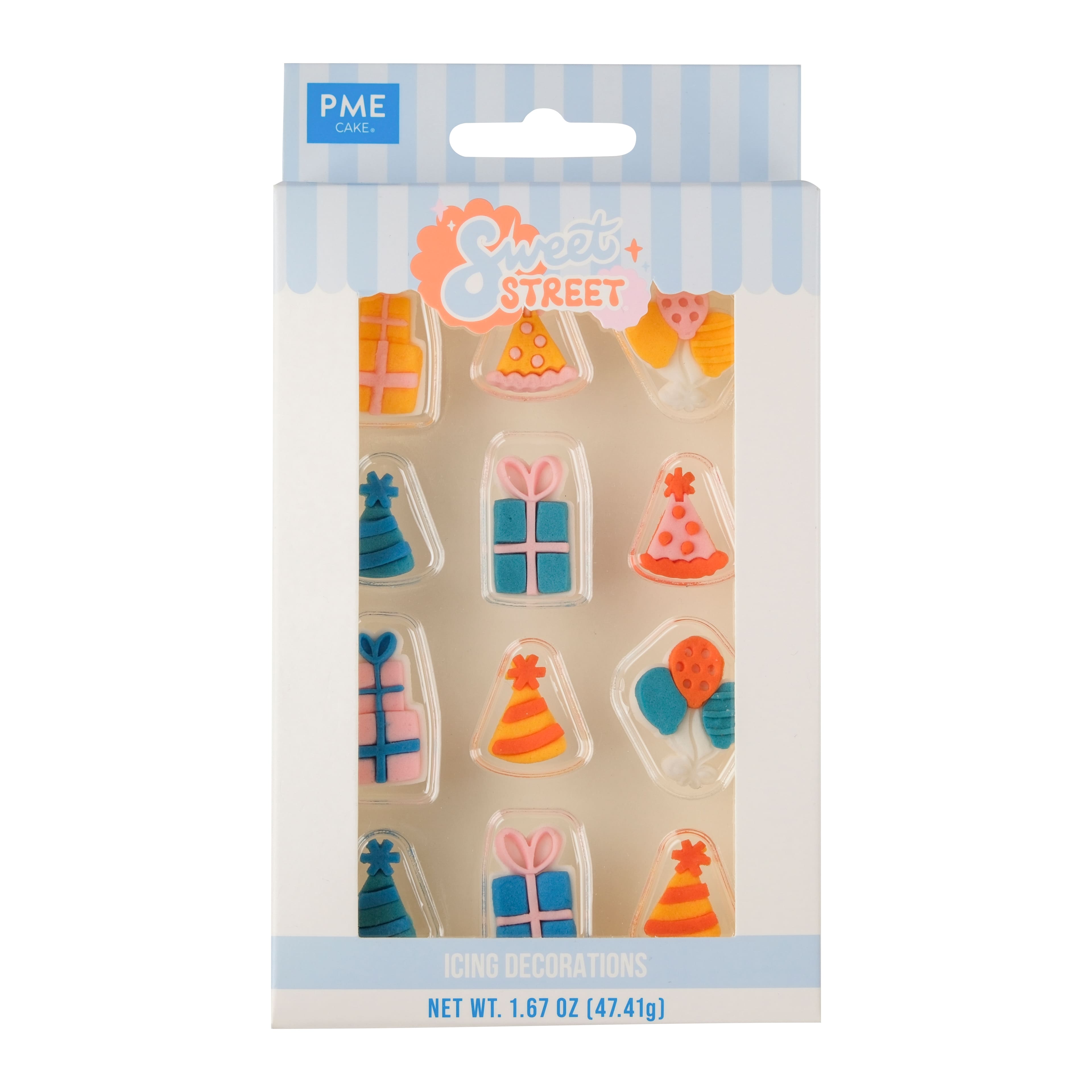 PME Cake Sweet Street&#xAE; Party Icons Icing Decorations