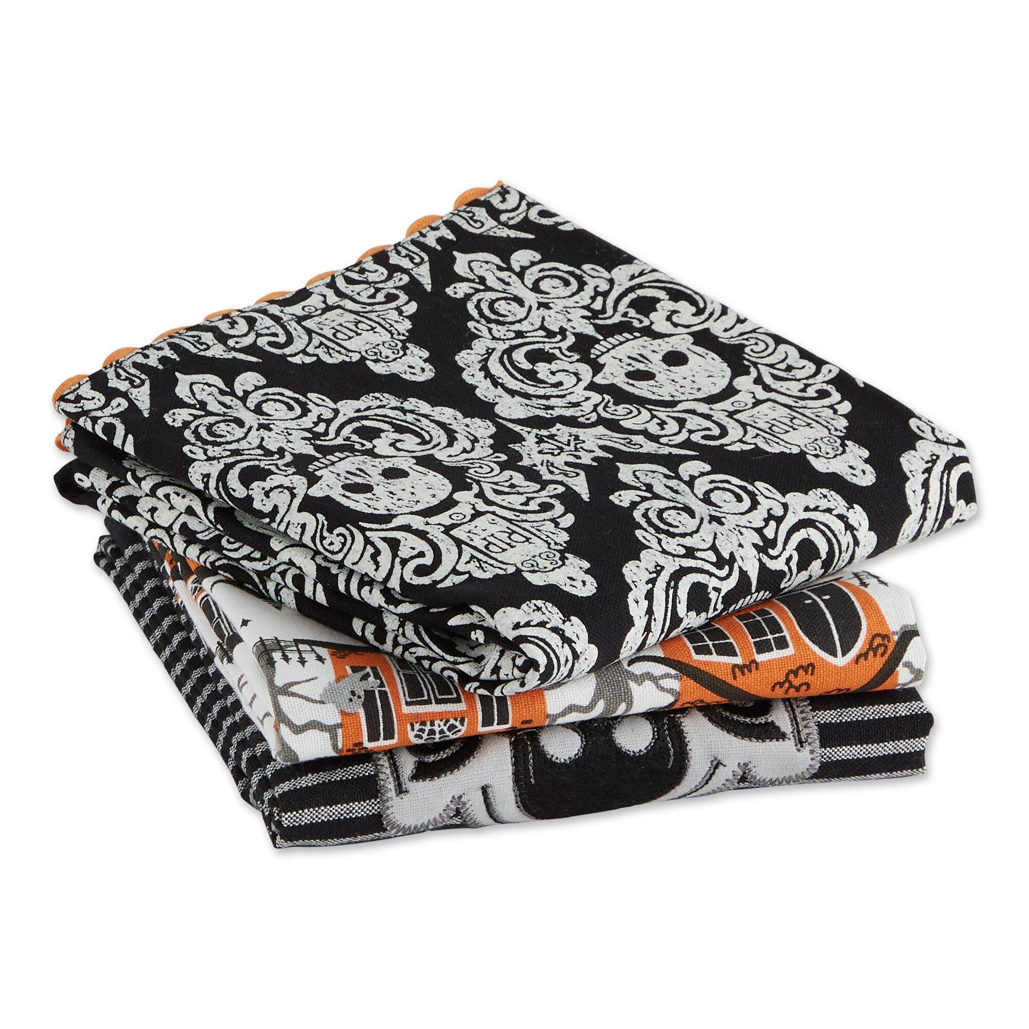 DII&#xAE; Haunted Hallow Embellished Dishtowel Set