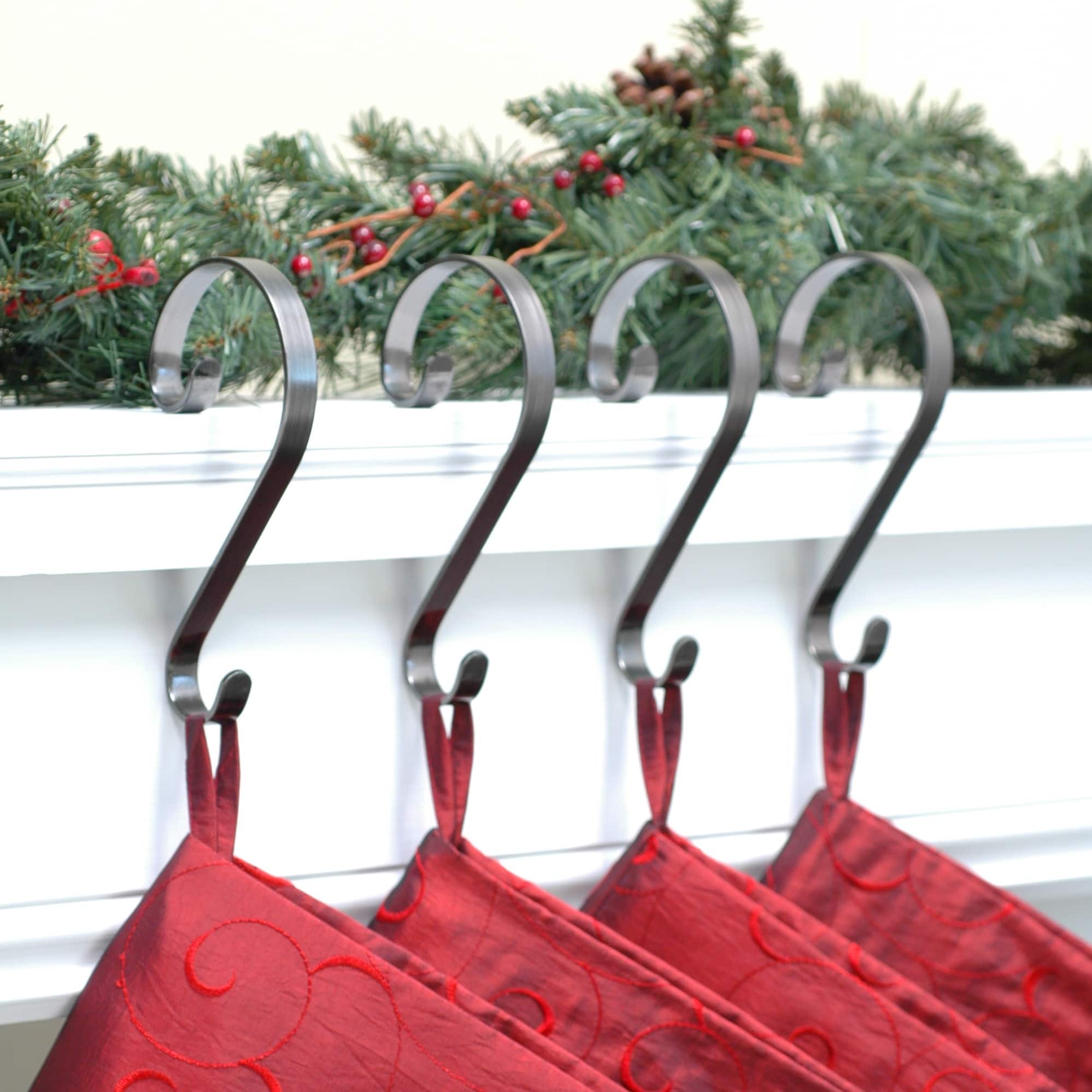Haute Decor Stocking Scroll&#xAE; Pewter Stocking Holders, 4ct.