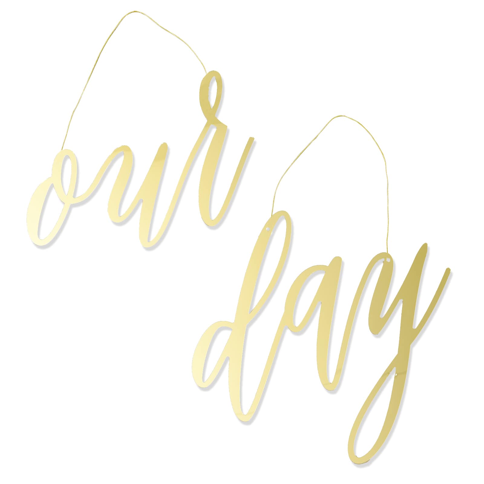 Style Me Pretty Our Day Gold Chair Signs, 2ct. | Michaels®