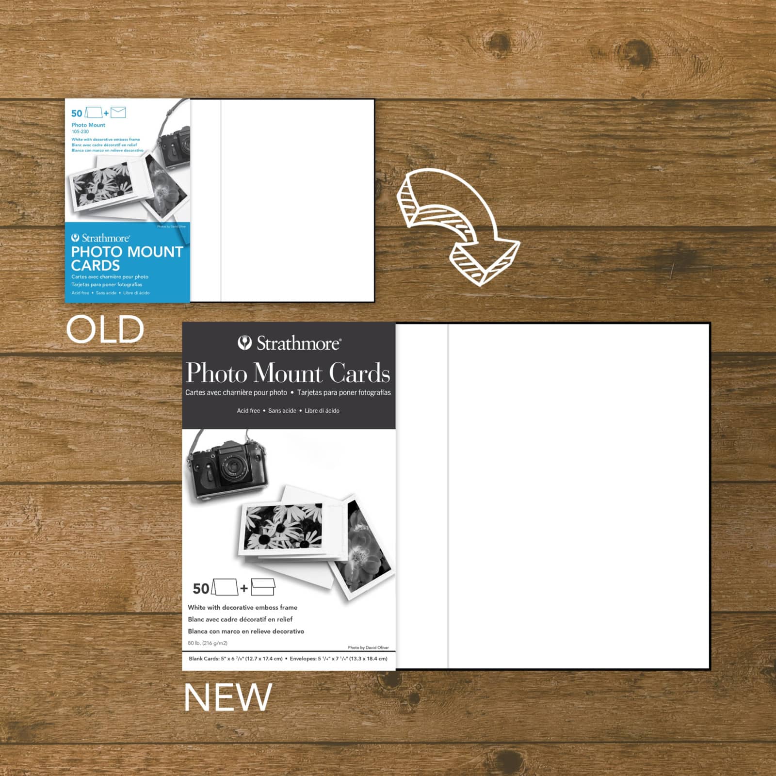 Strathmore&#xAE; 5&#x22; x 7&#x22; White Photo Mount Card &#x26; Envelope Sets, 50ct.
