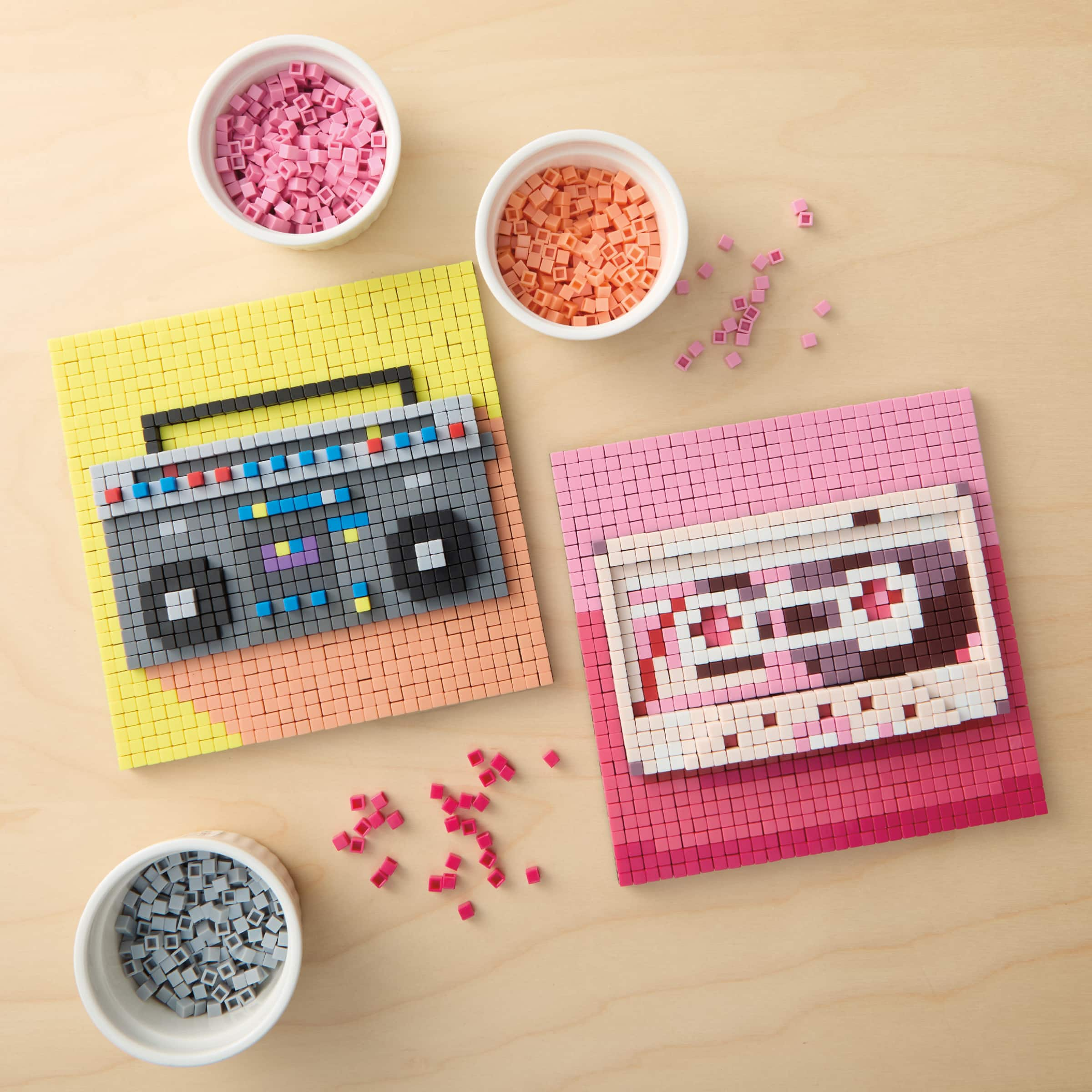 Radio &#x26; Cassette Pixelated Brick Art Kit by Make Market&#xAE;