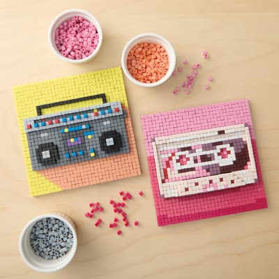 Radio & Cassette Pixelated Brick Art Kit by Make Market®