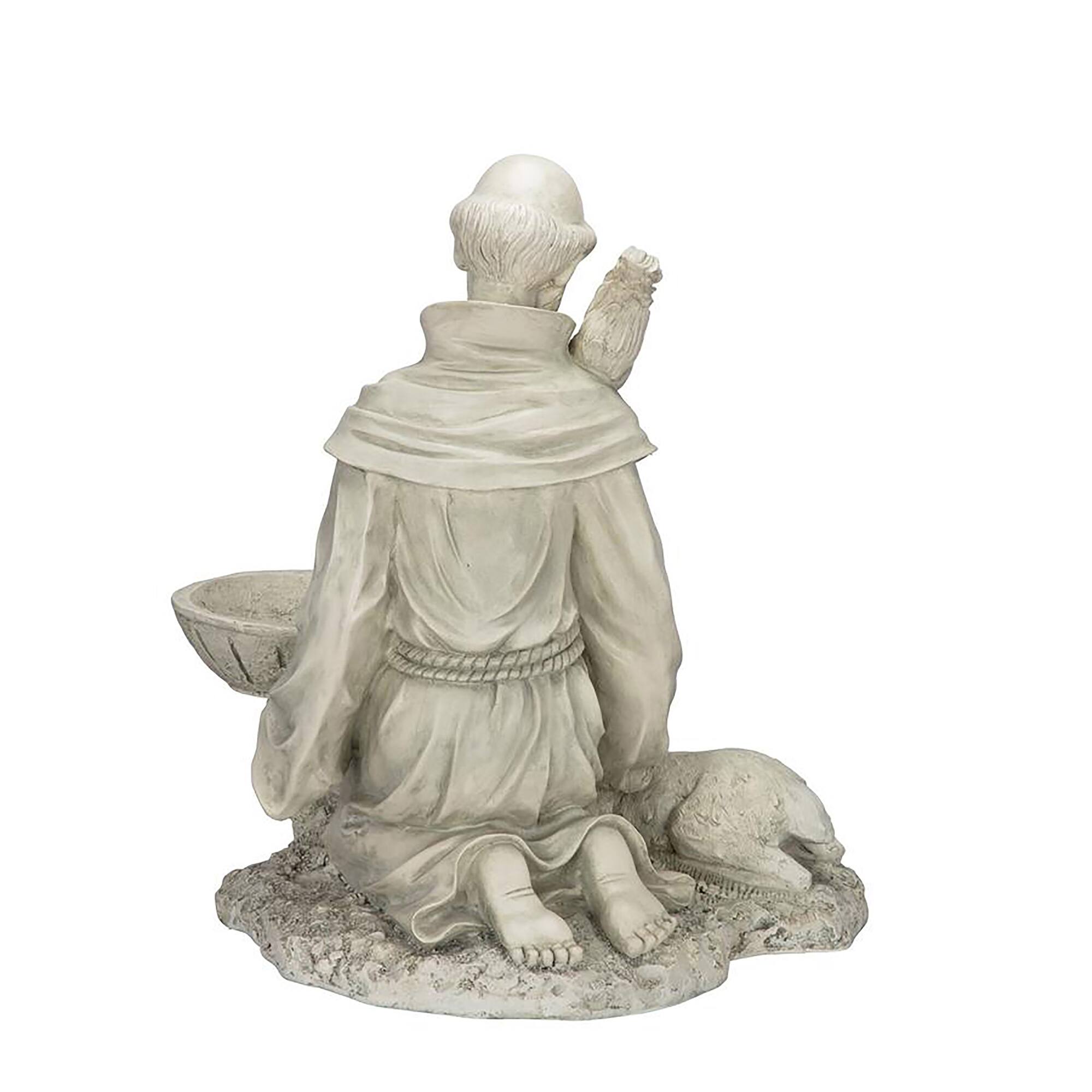Design Toscano&#xAE; 19&#x22; St. Francis Feeds the Animals Garden Statue