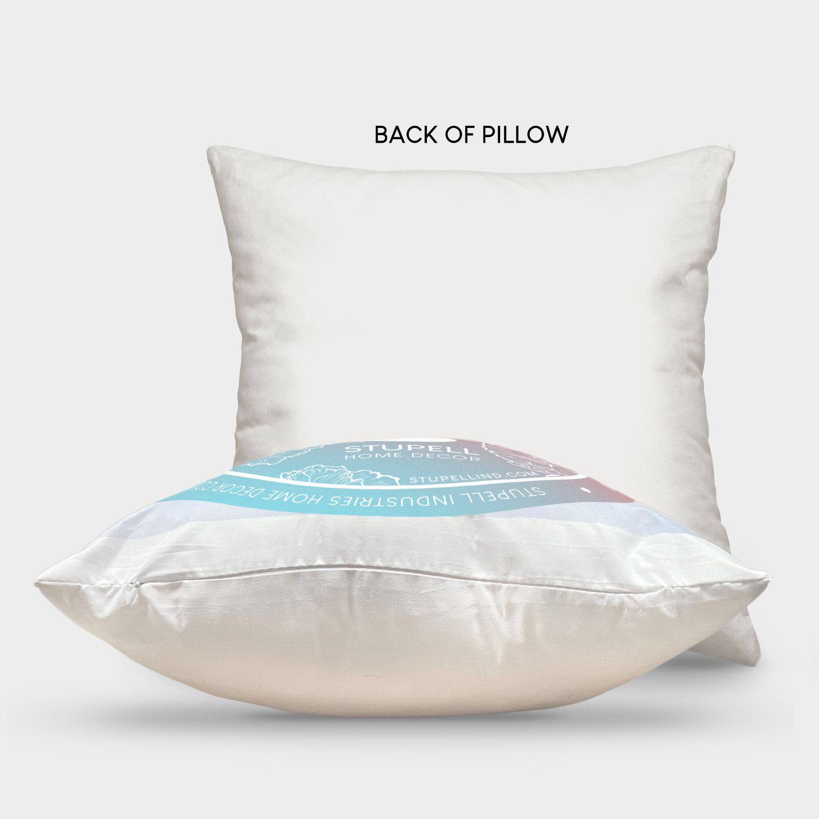 Stupell Industries Abstract Bold Blue White Leaf Shape Throw Pillow, 18&#x22; x 18&#x22;
