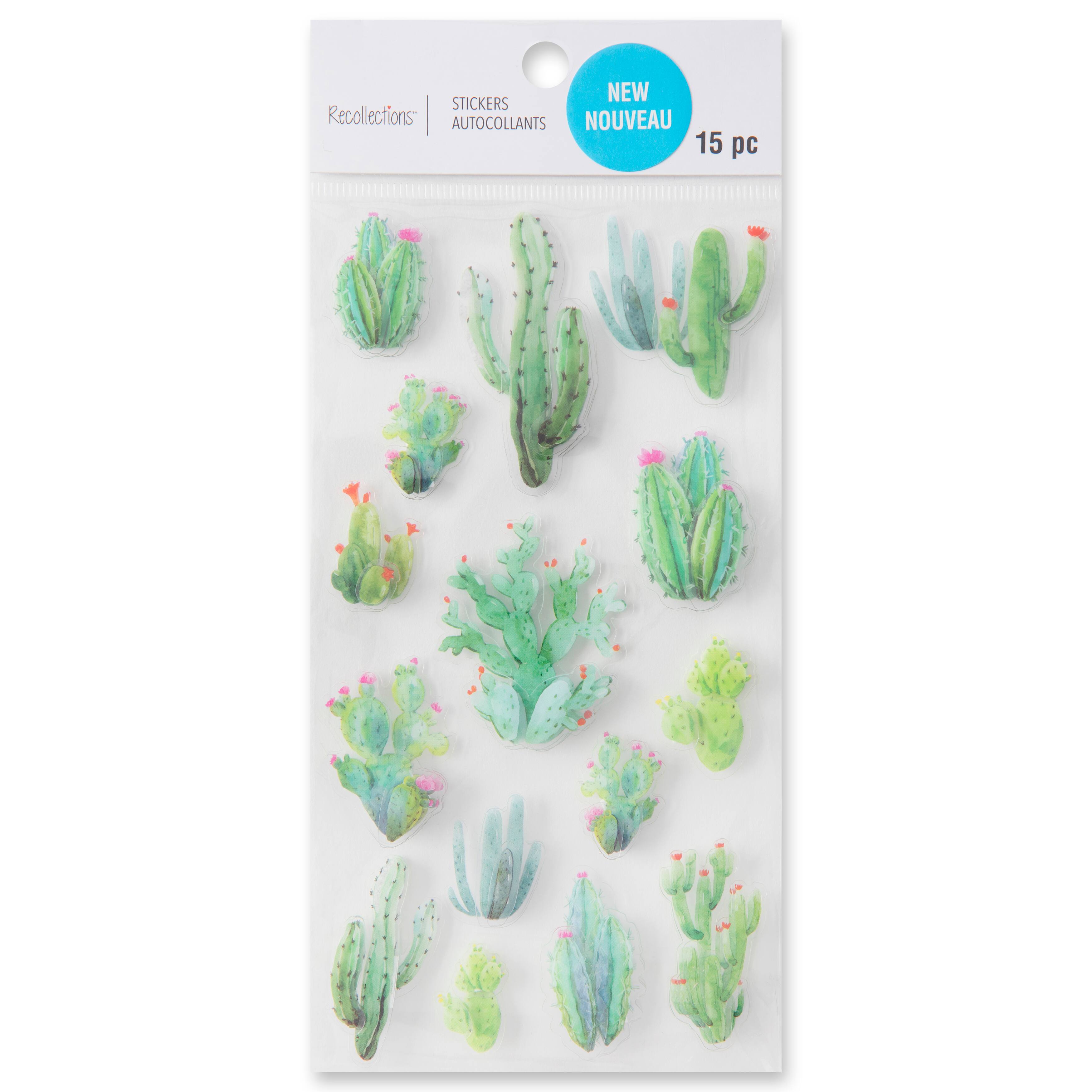 12 Pack: Cactus Dimensional Stickers by Recollections™