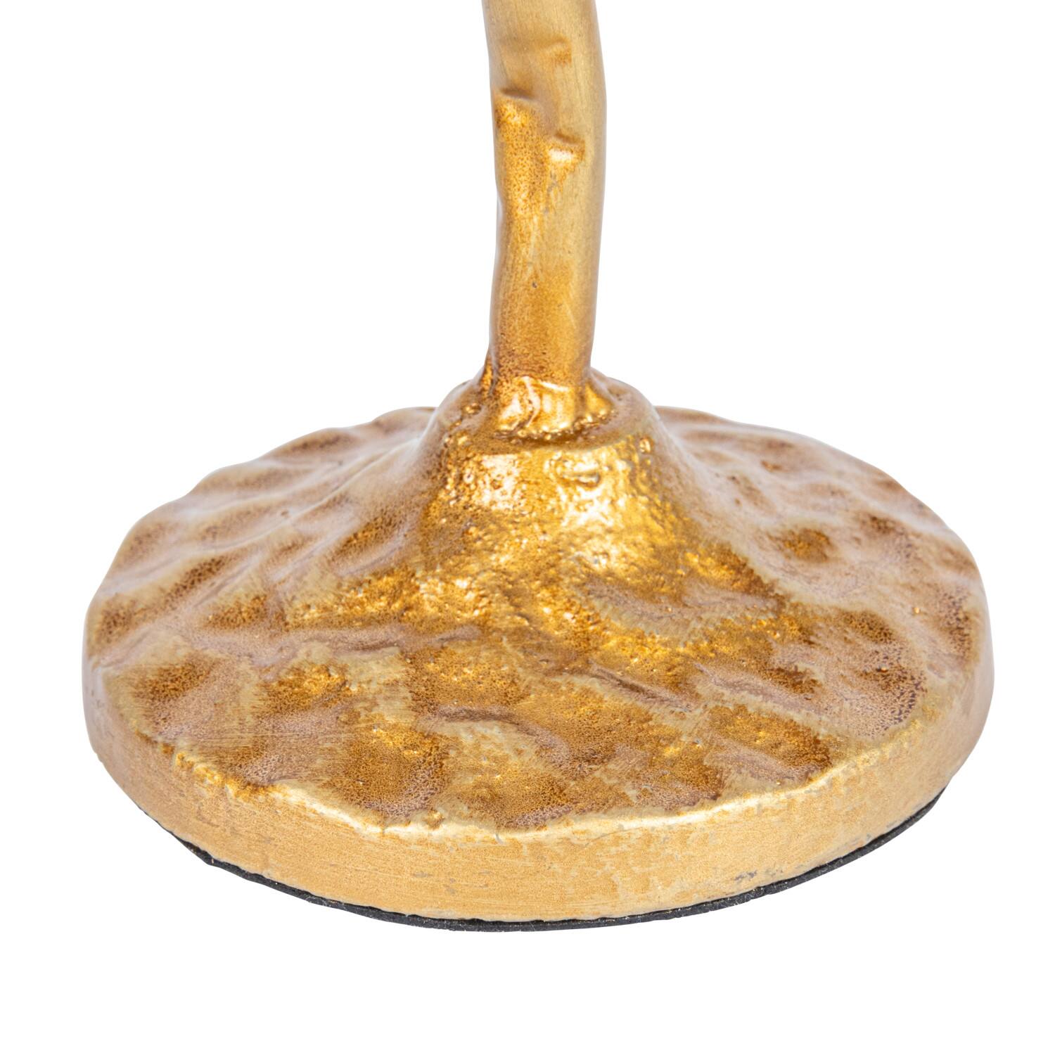 Hello Honey&#xAE; Gold 10.5&#x22; Single Taper Metal Candelabra