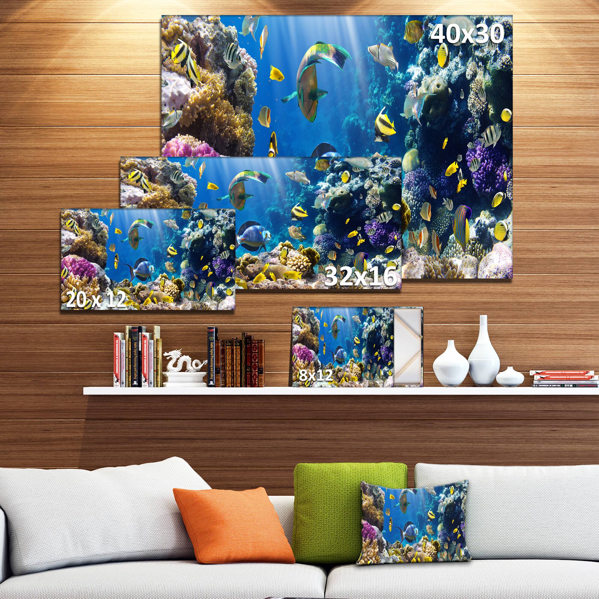 Designart - Fish in Coral Reef