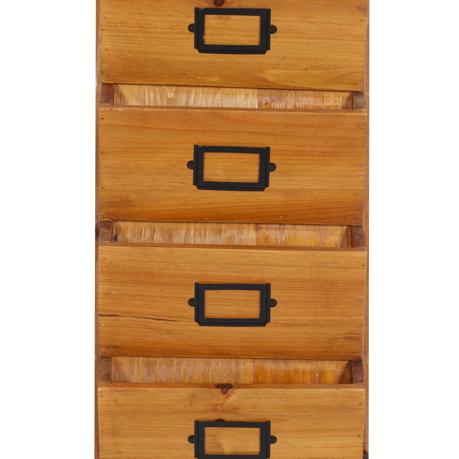 36&#x22; Brown Wood Traditional Magazine Rack Holder