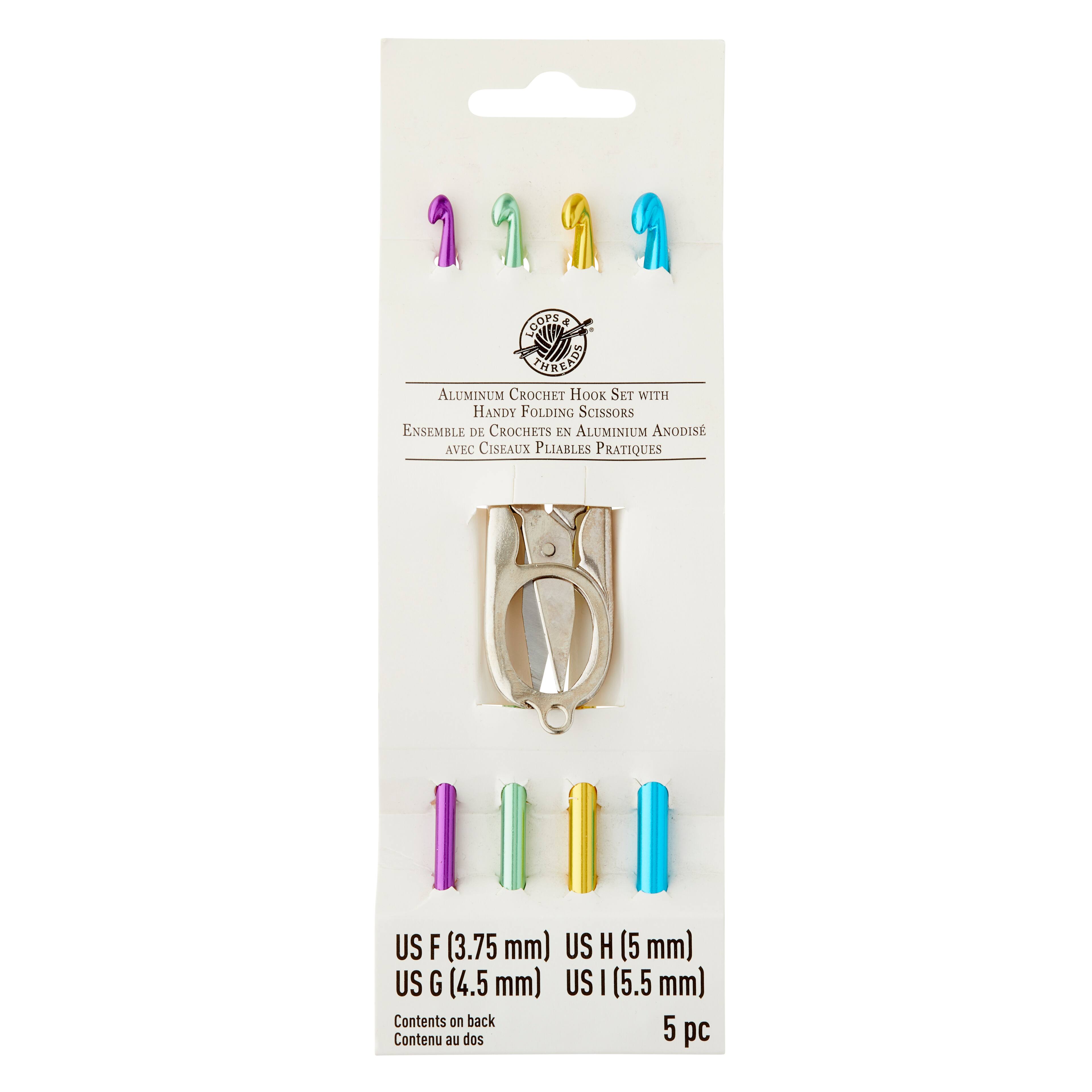 Aluminum Crochet Hook Set with Scissors by Loops & Threads®