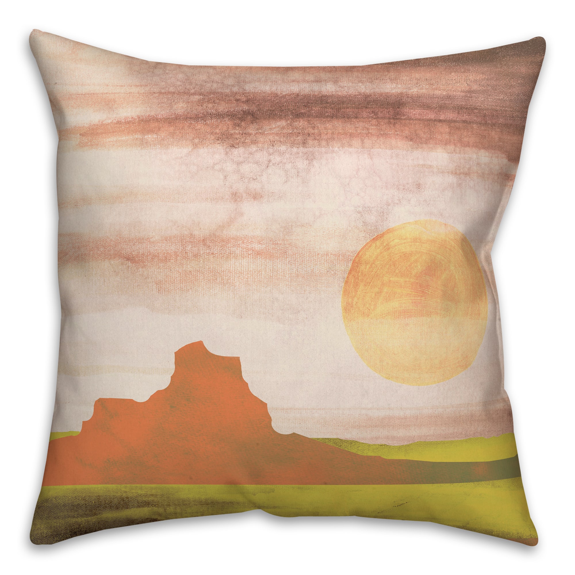 Boho Landscape 18&#x22; x 18&#x22; Throw Pillow