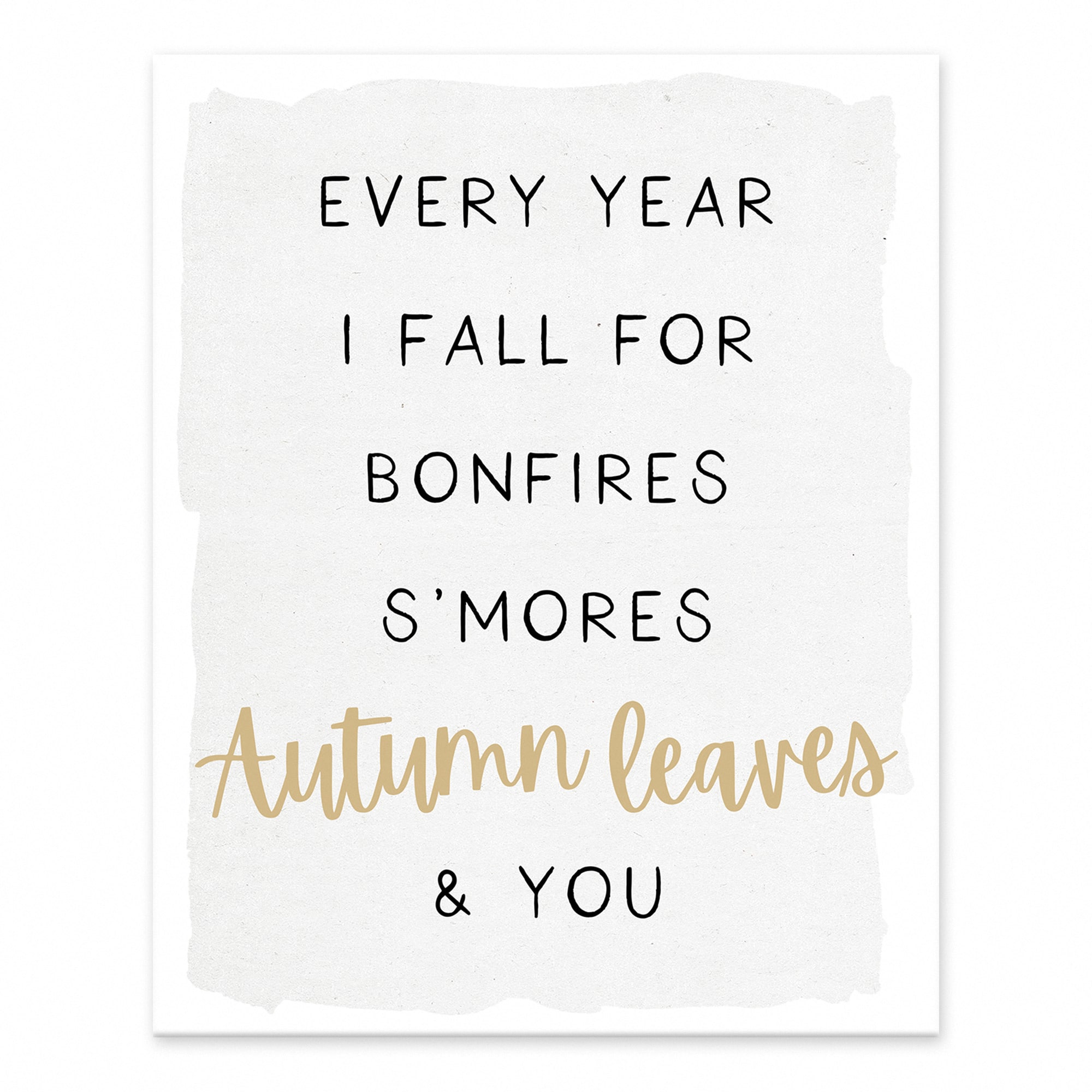 Every Year I Fall For You Tabletop Canvas