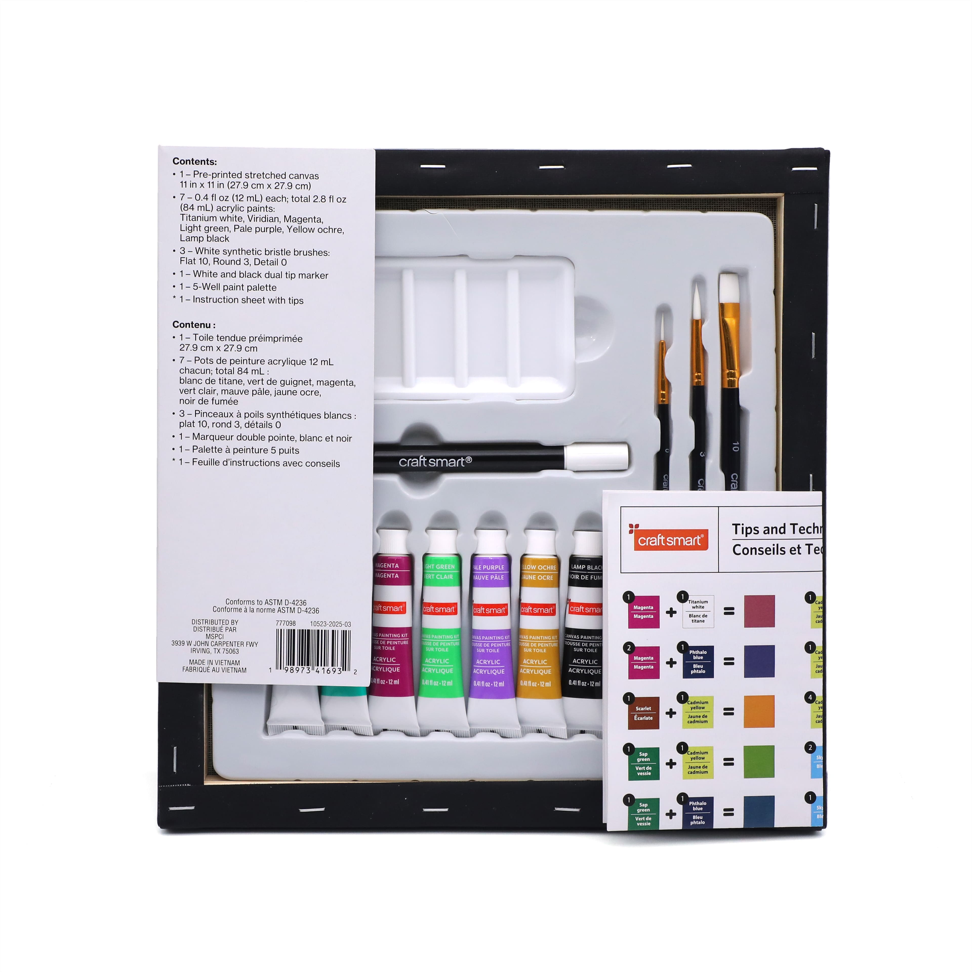 11" x 11" Skull with Snake Canvas Painting Kit by Craft Smart®