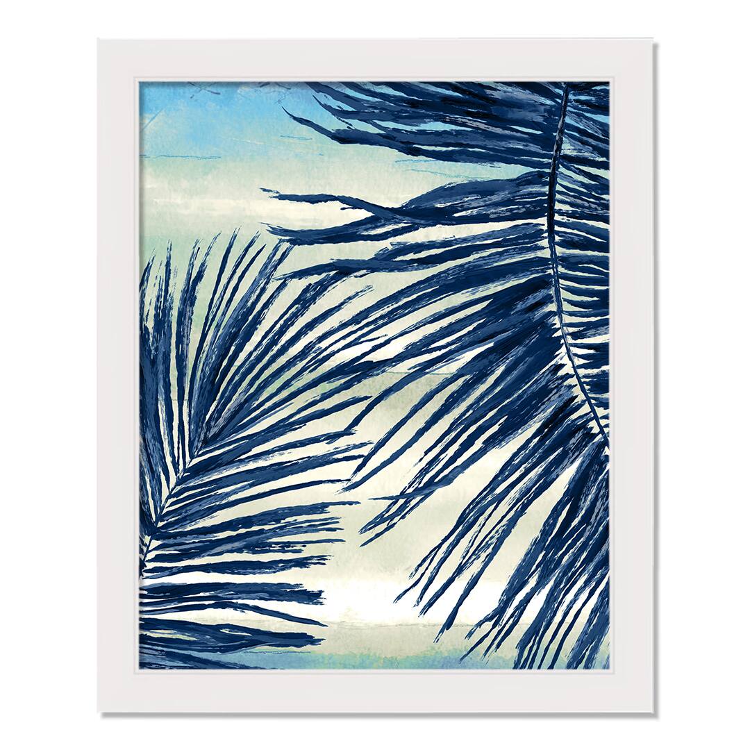 Palm Coast White Framed Print