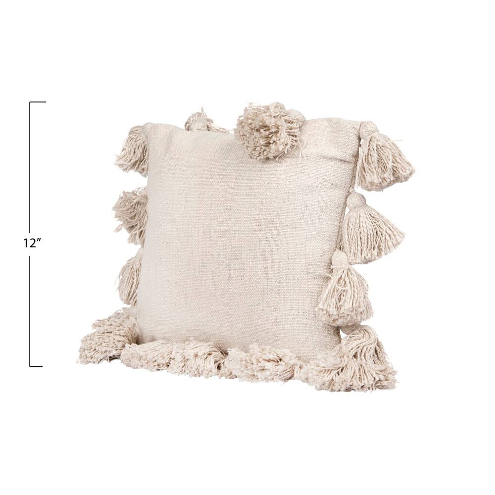 Hello Honey® Cream Pillow with Tassels