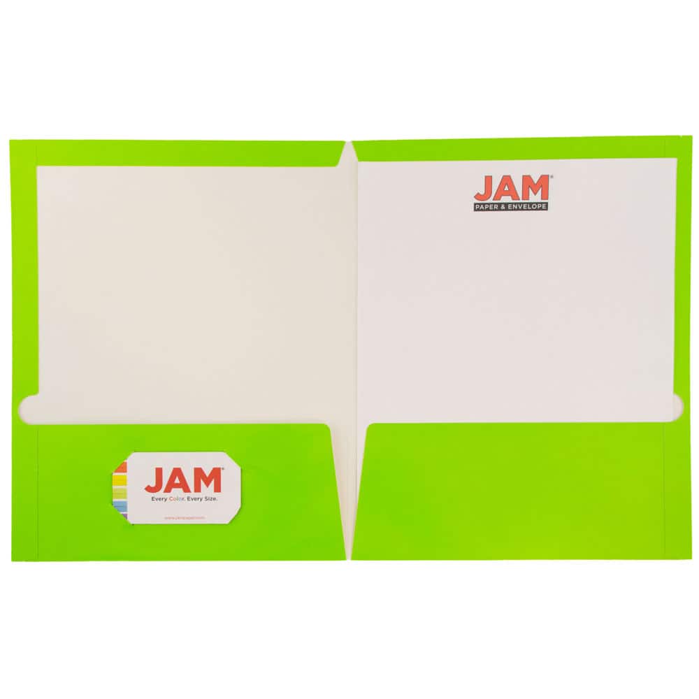 JAM Paper Laminated 2-Pocket Glossy Folders, 6ct.