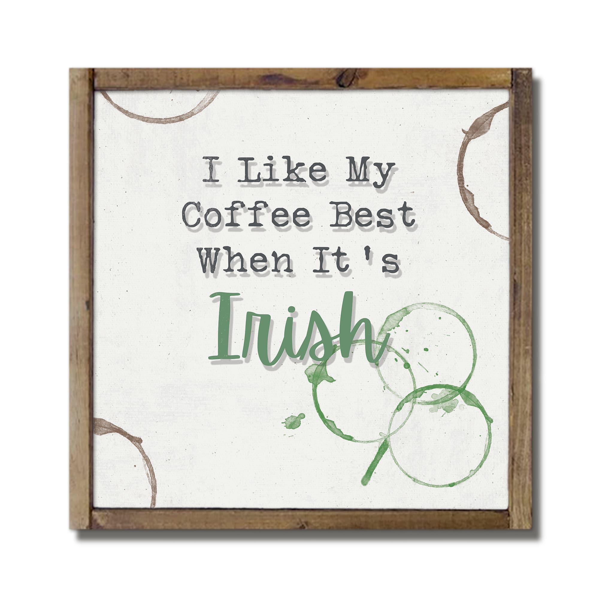 Irish Coffee is Best Framed Wood Plaque