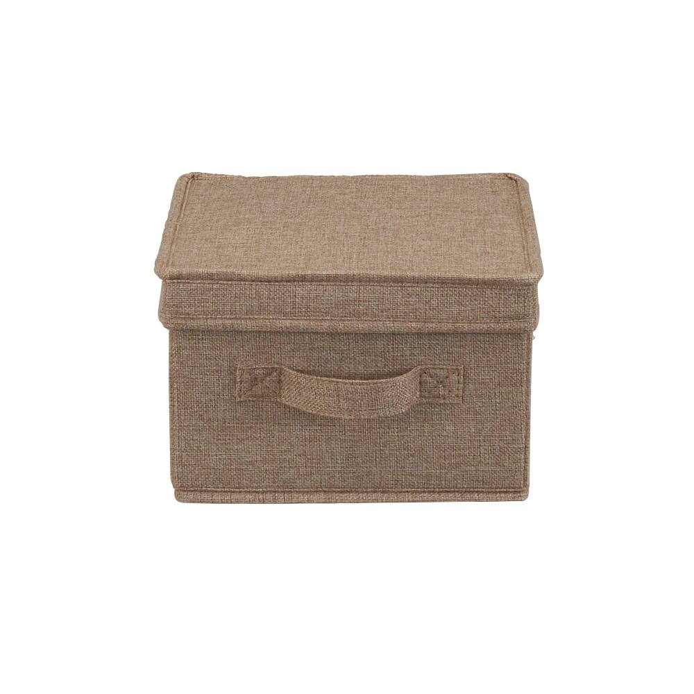 Household Essentials Fabric Storage Bin with Lid, 2ct.