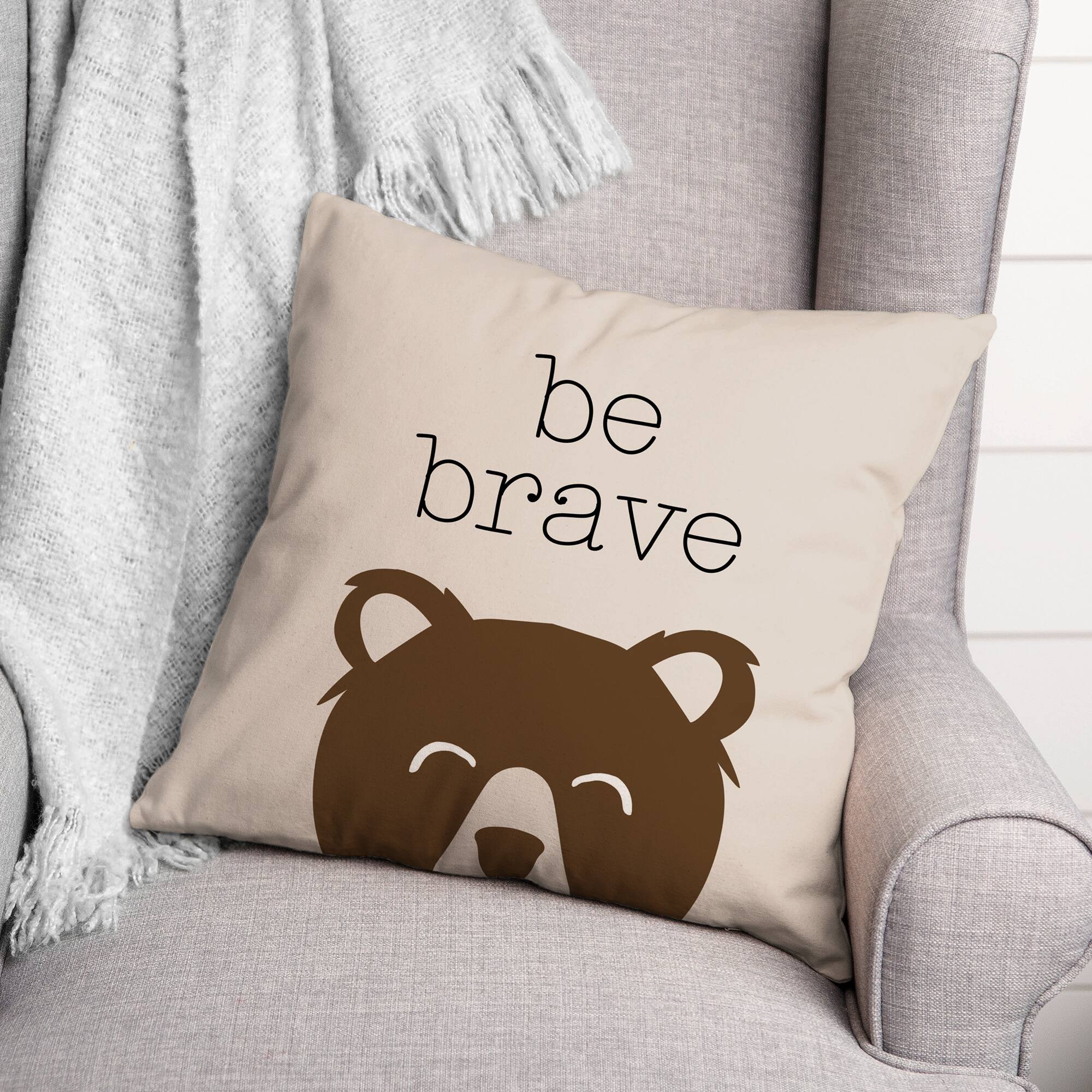 Be Brave Indoor & Outdoor Throw Pillow