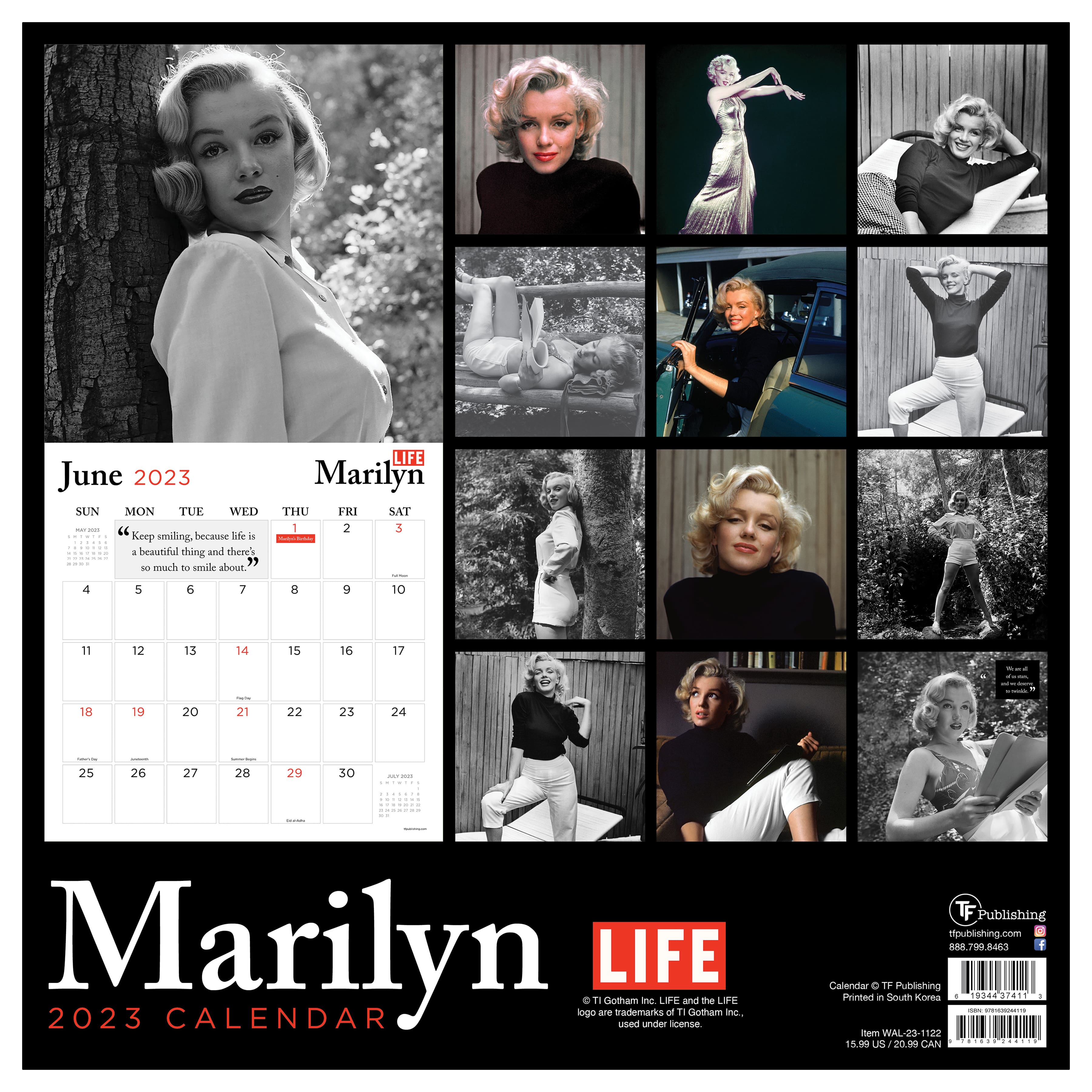 TF Publishing 2023 Marilyn Monroe Wall Calendar | Wall Calendars | Michaels